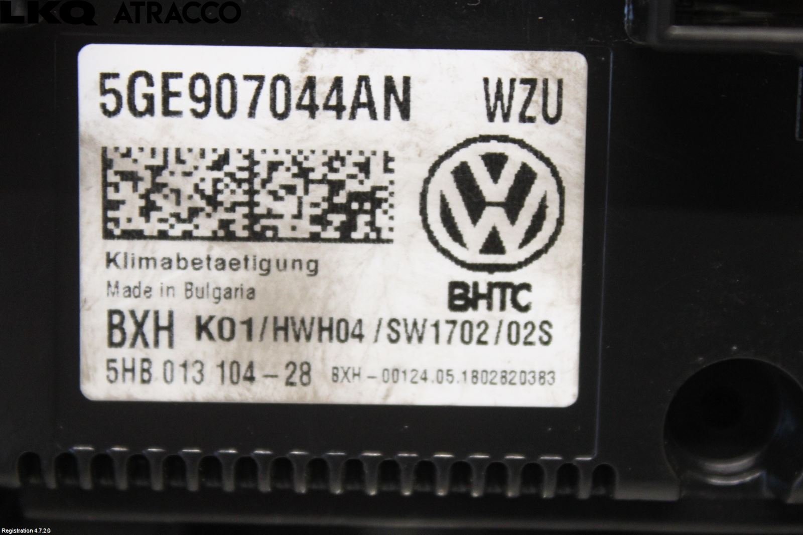 Volkswagen VW GOLF / E-GOLF VII 13-20 Varme Ac Betjening-Display