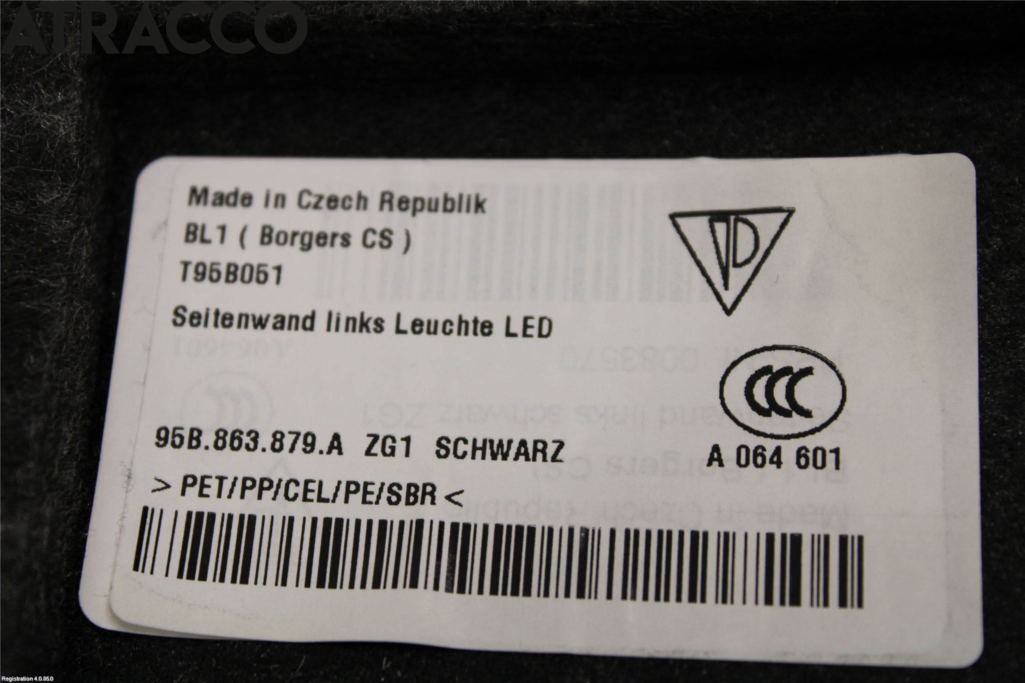 Porsche MACAN/EV 14- Innr Bagasjeromkledsel