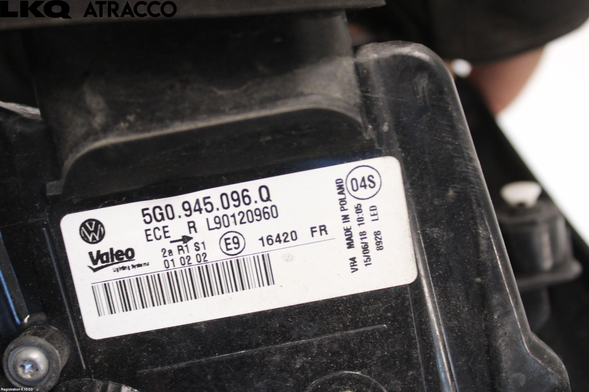 Volkswagen VW GOLF / E-GOLF VII 13-20 Baklykt Høyre