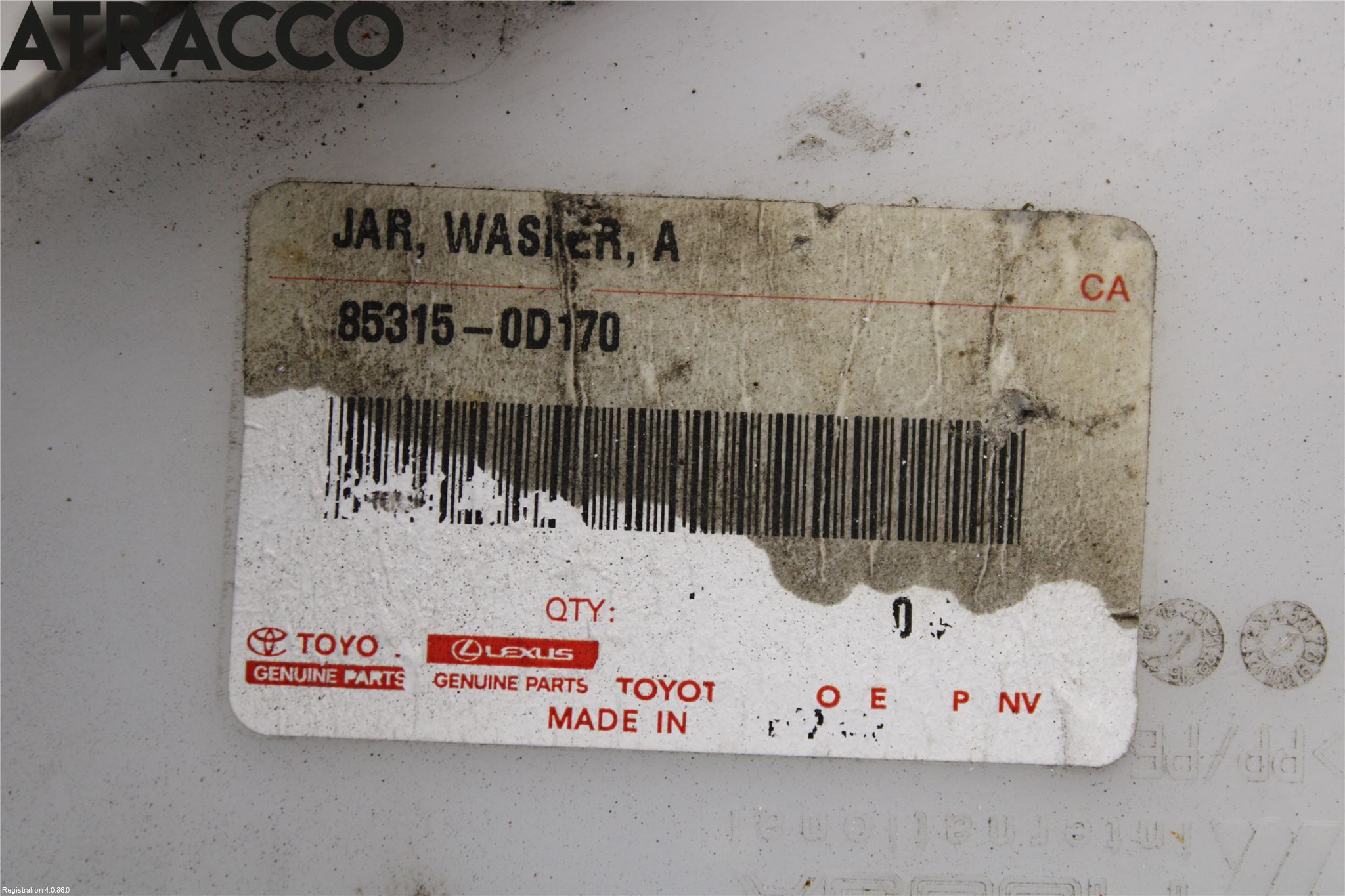 Toyota YARIS XP130 12-14 Spylerbeholder Frontrute-Lykte