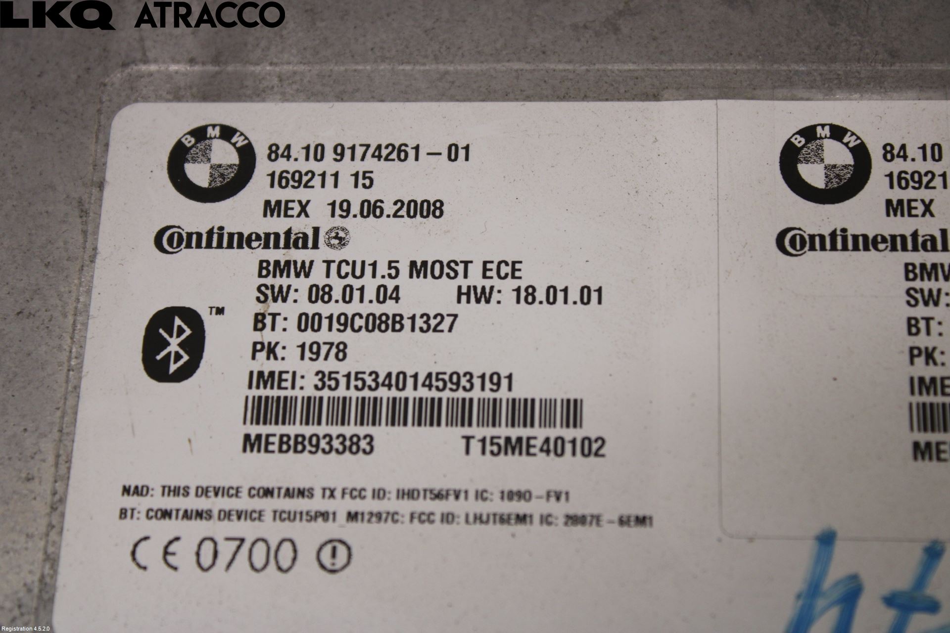 BMW 5 E60/61 Sed/Tou 02-10 Styreenhet Øvrig