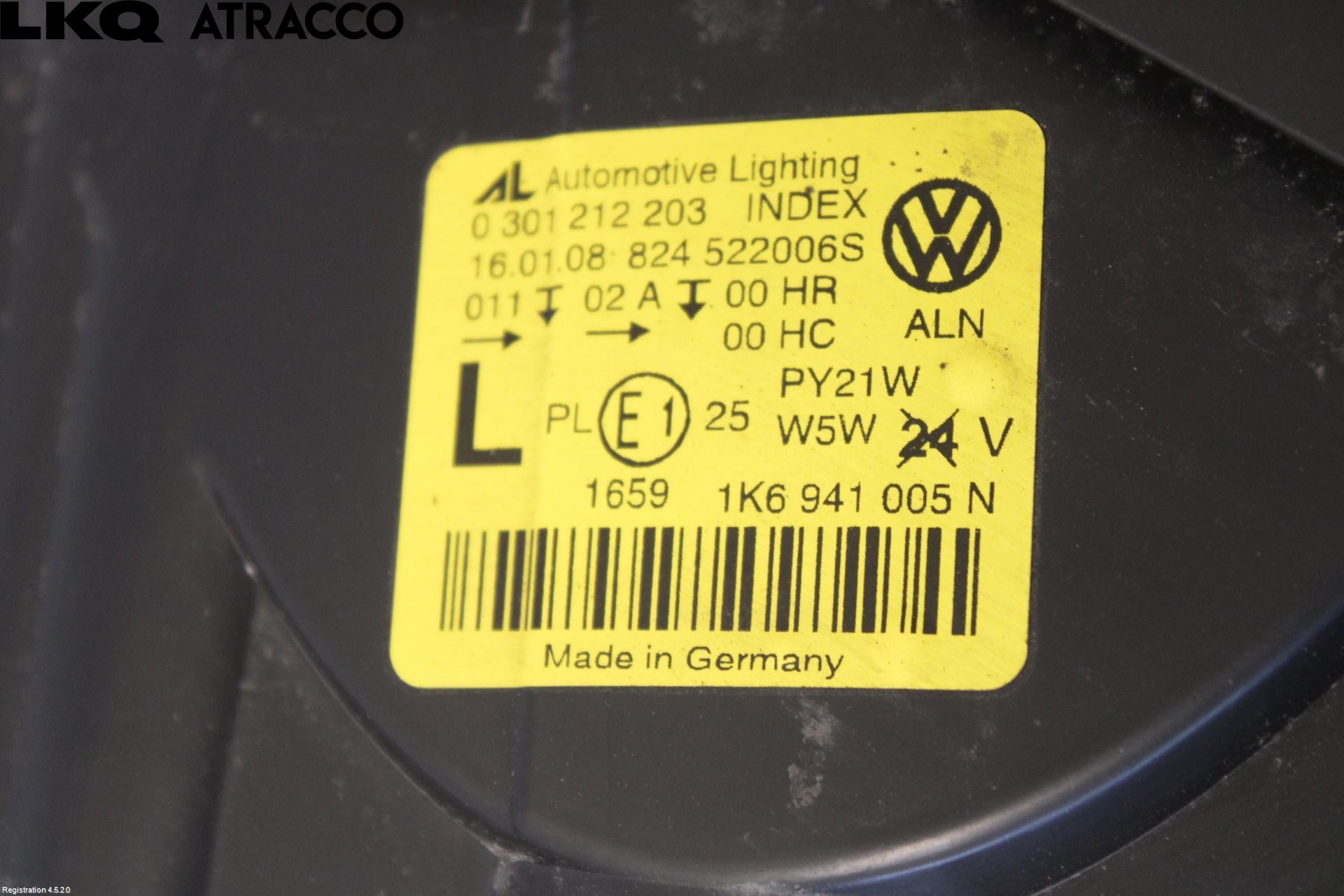 Volkswagen VW GOLF V 04-09 Frontlykt Venstre