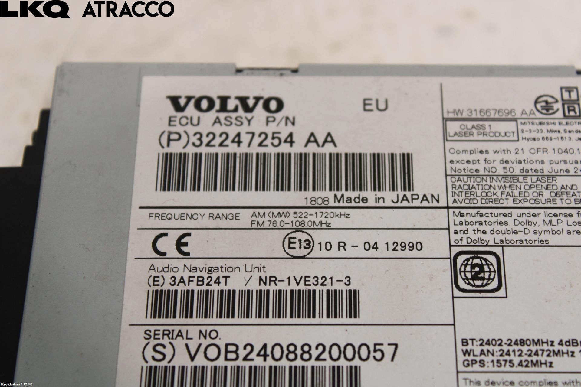 Volvo V40 CROSS COUNTRY 13-19 Stereo Radio Med Cd