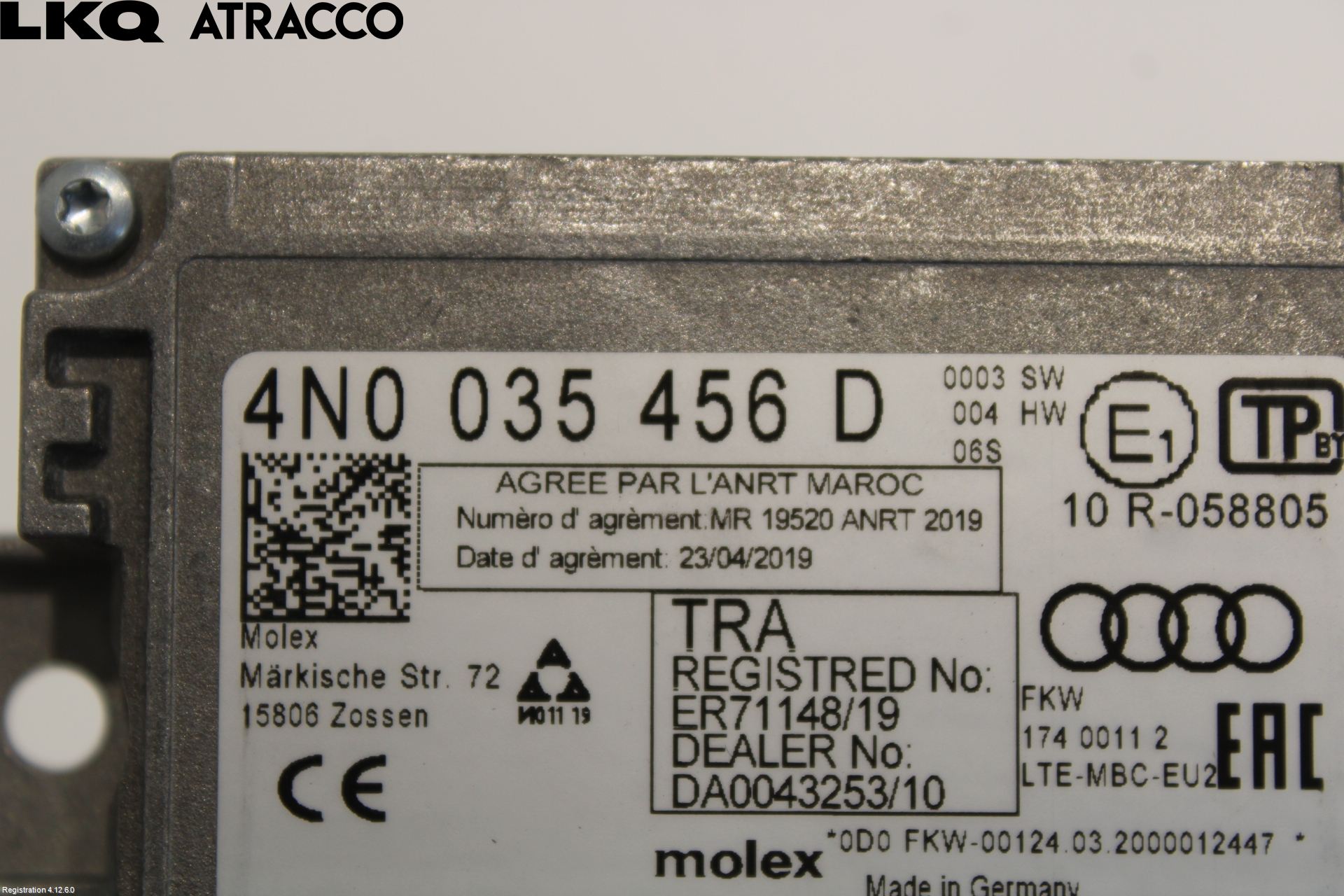 Audi E-TRON, S GE 19- Stereo Antenneforsterker