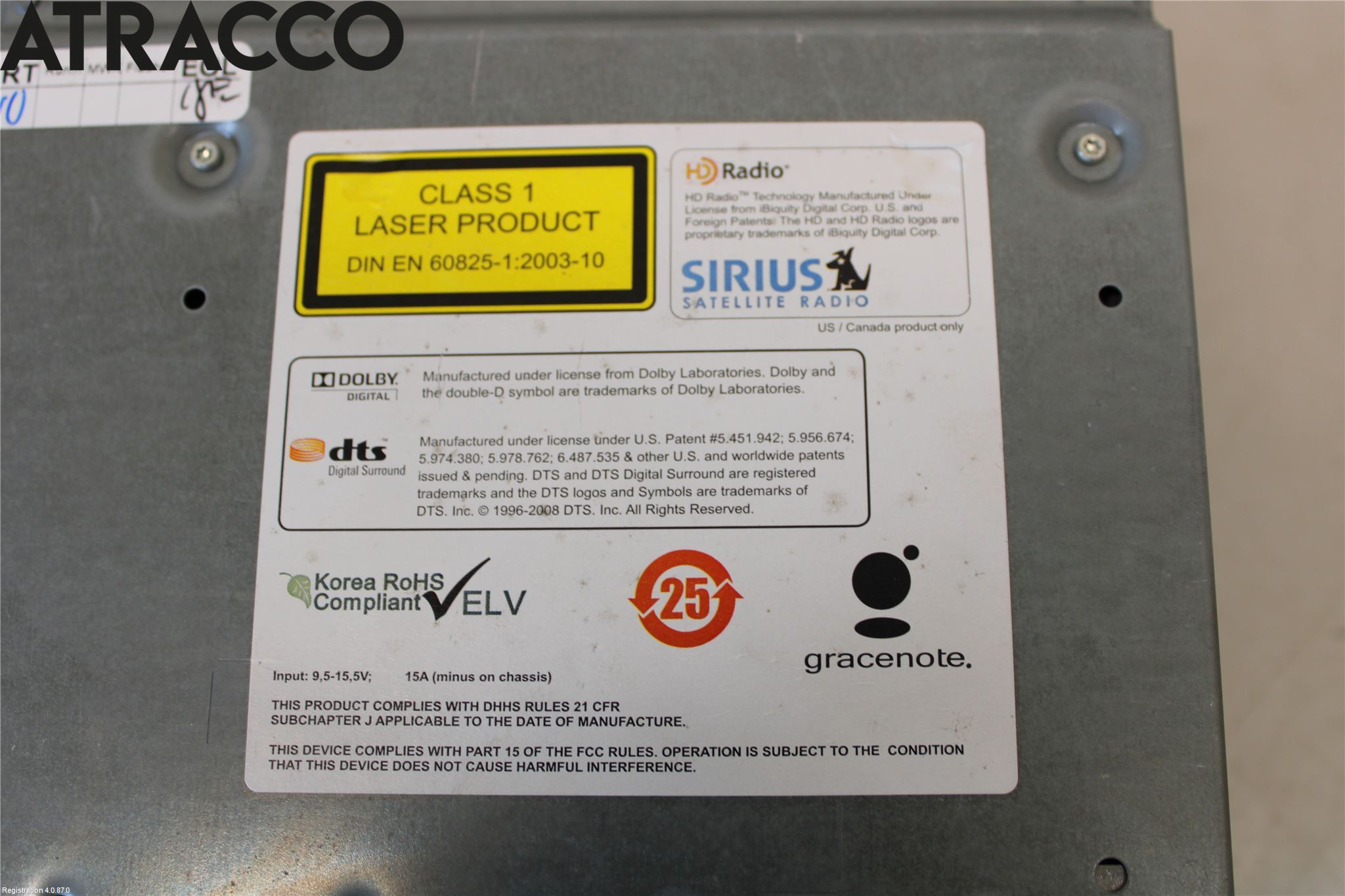 BMW 3 F30/F31/F80 12-19 Stereo Radio Med Cd