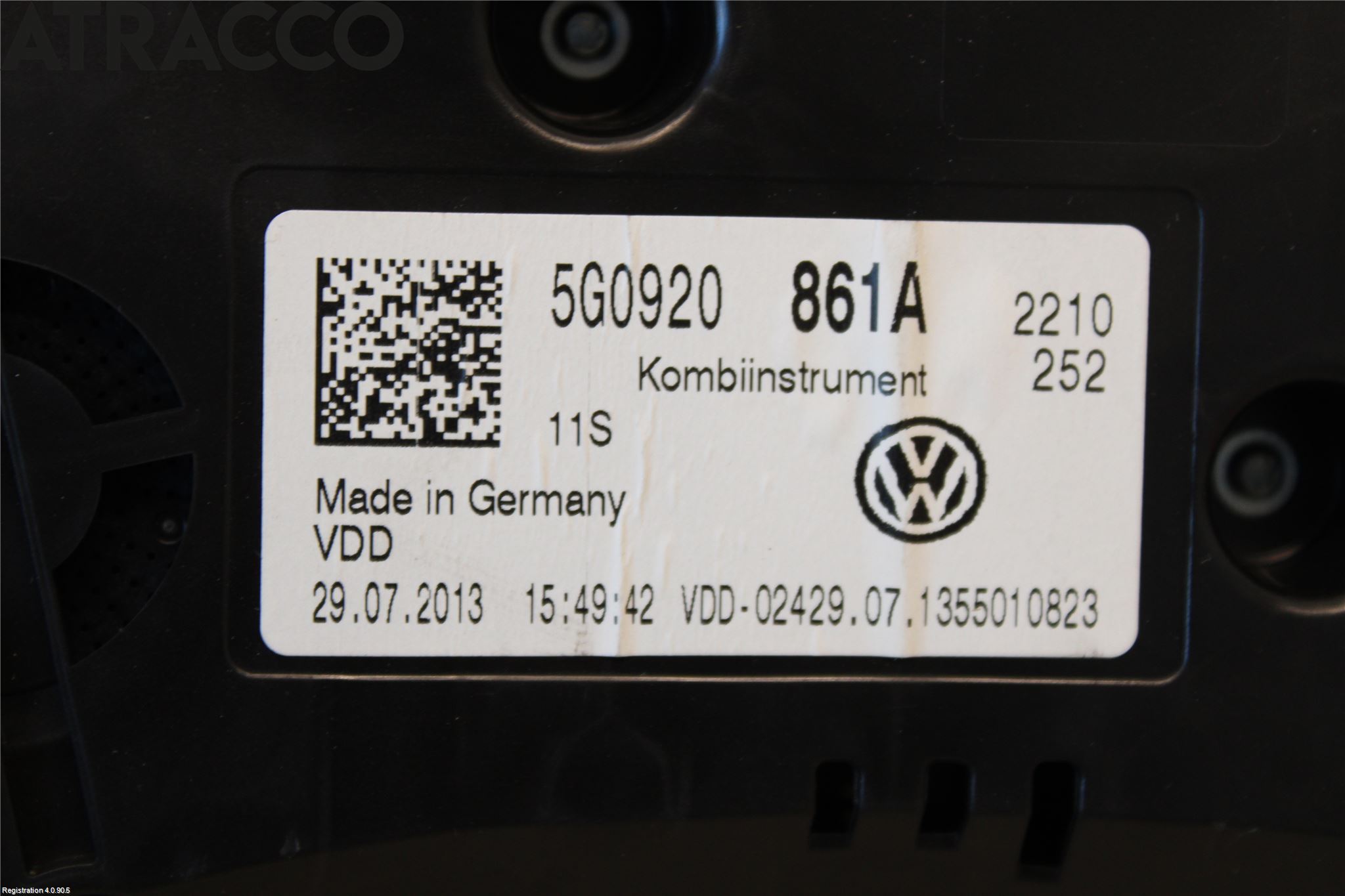 Volkswagen VW GOLF / E-GOLF VII 13-20 Instr Kombinert