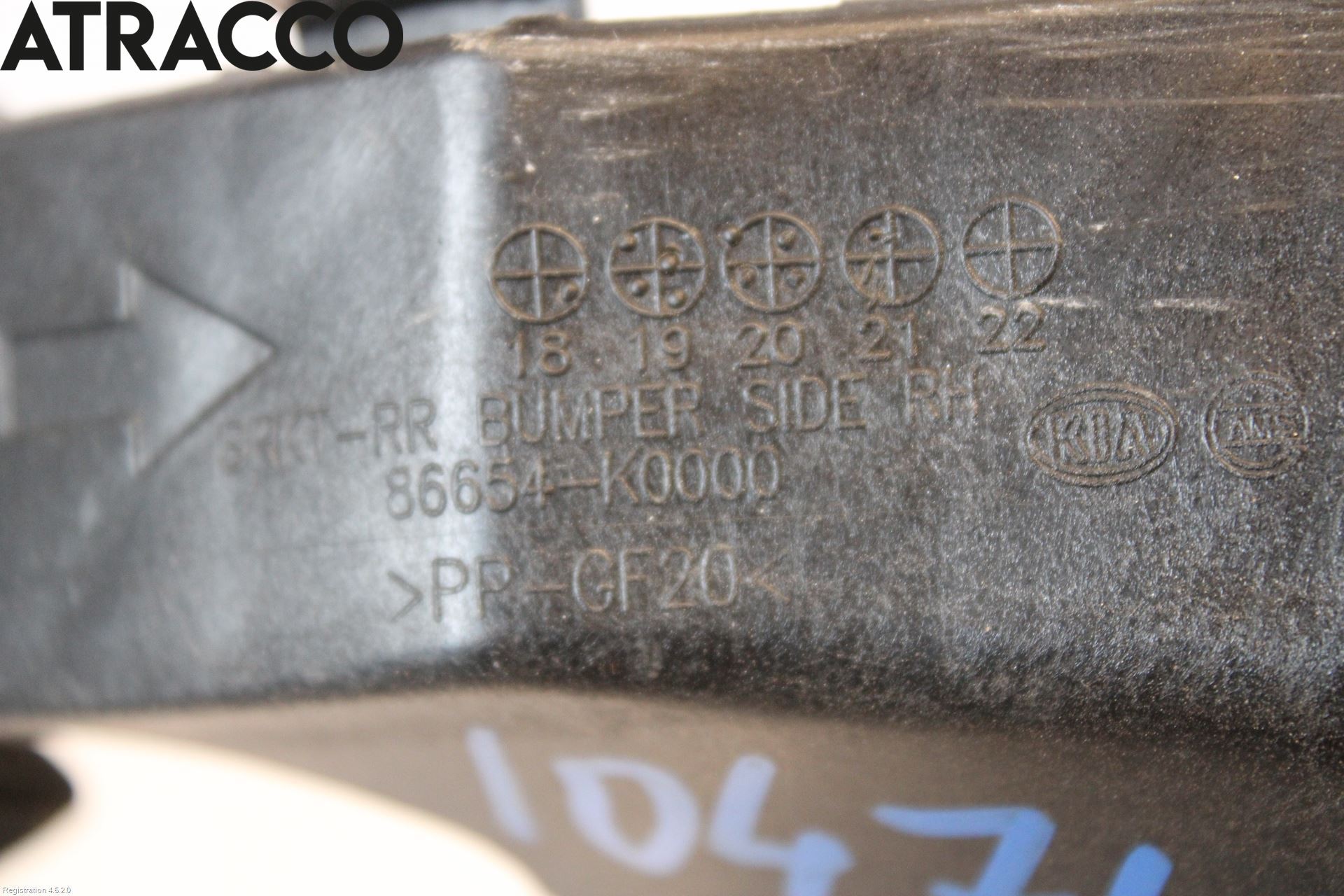 Kia SOUL 09- Støtfangerfeste Bak Høyre