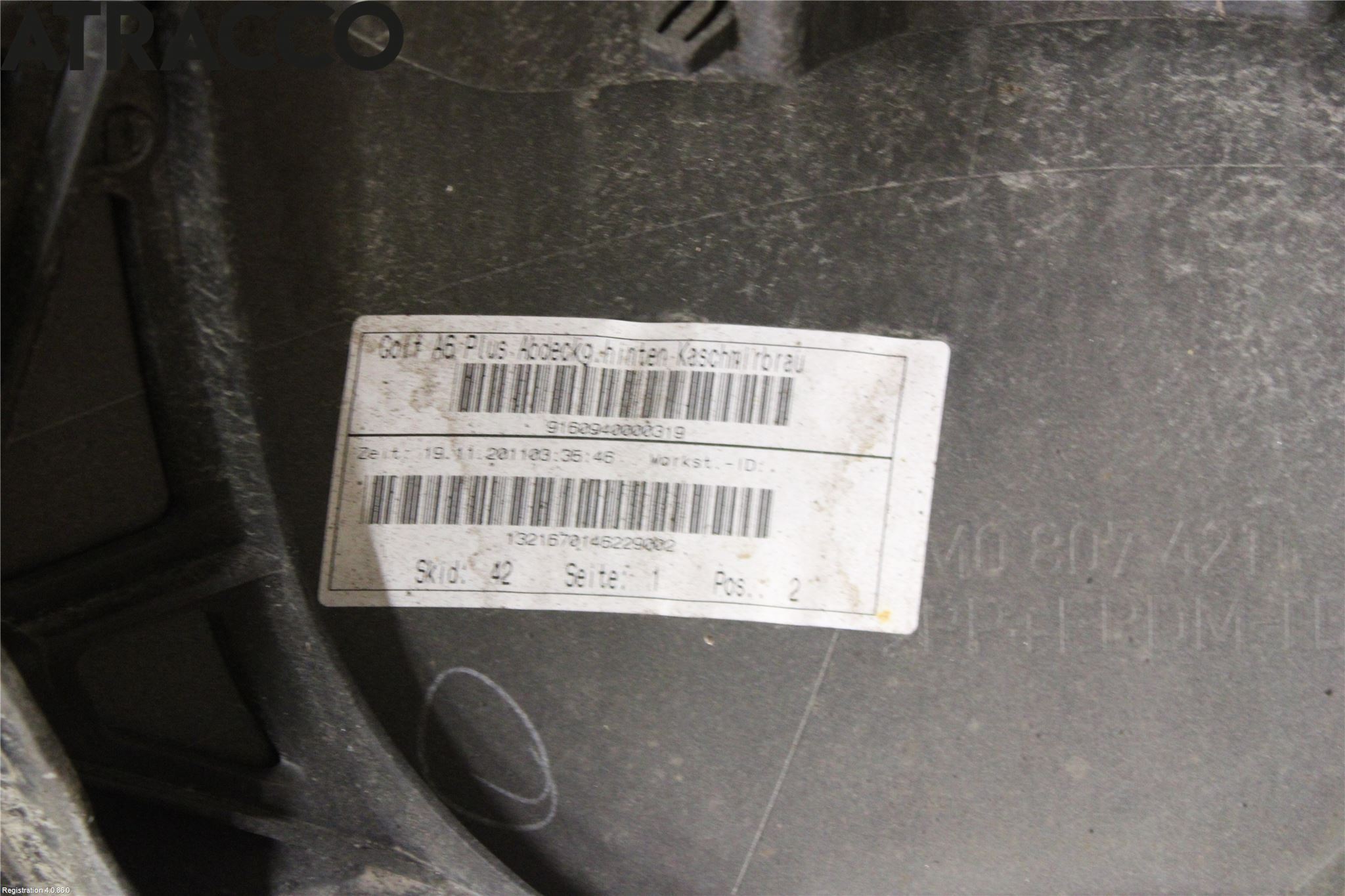 Volkswagen VW GOLF PLUS/CROSS GOLF 04-14 Støtfanger Bak