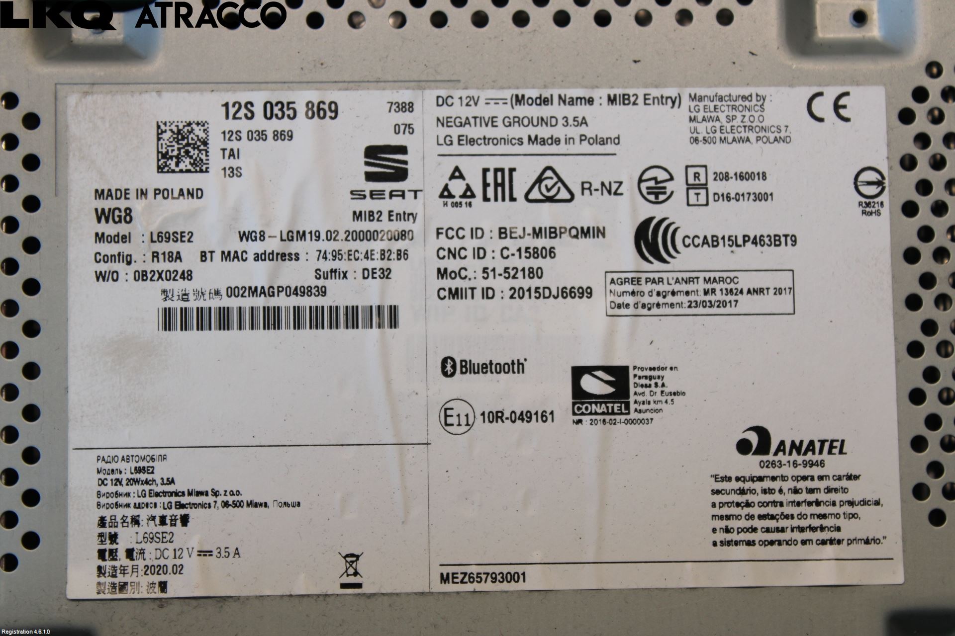 Seat LEON 20- Stereo Radio