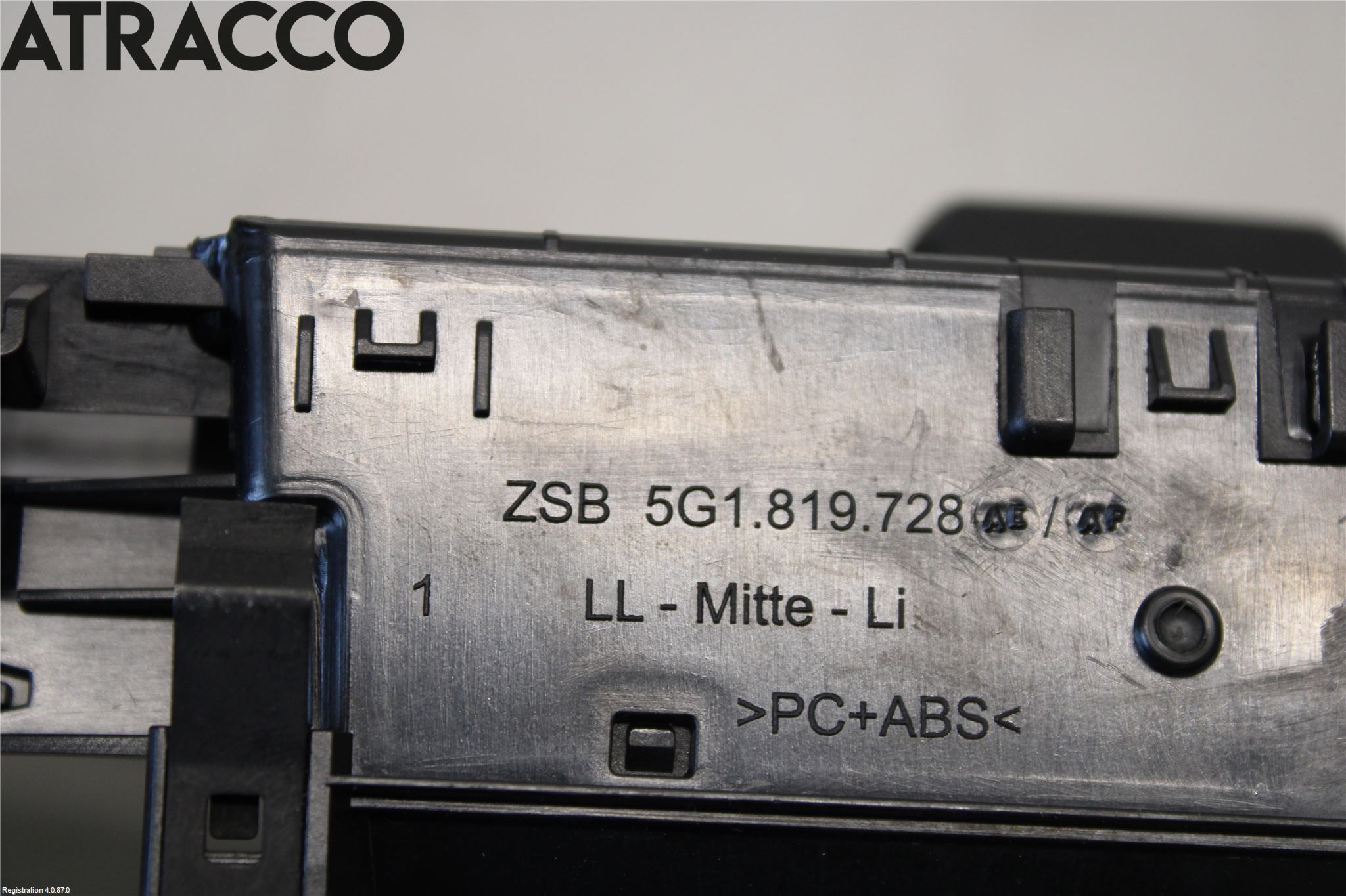 Volkswagen VW GOLF / E-GOLF VII 13-20 Dashbord Kanal - Dyse