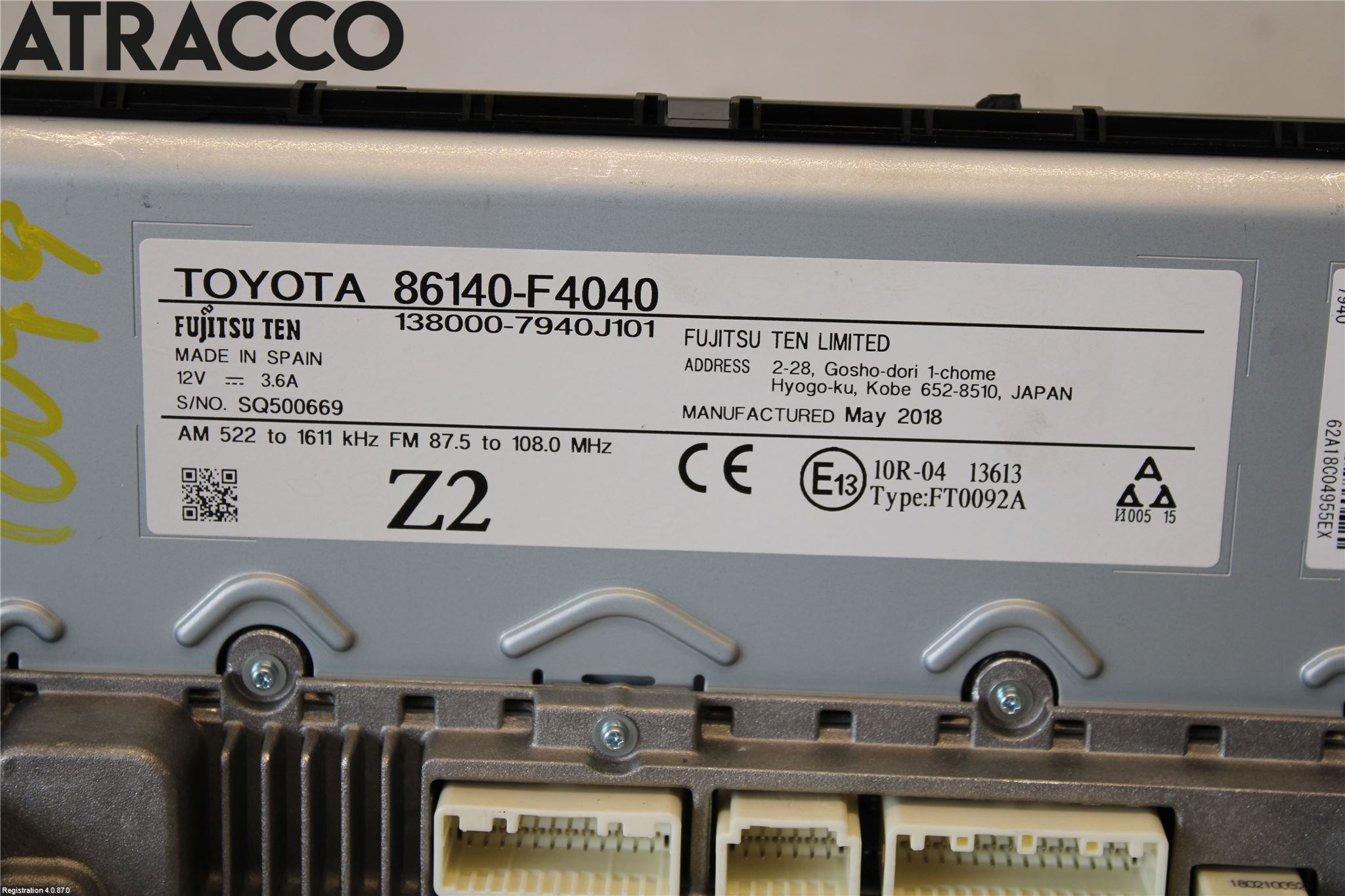 Toyota C-HR 16-23 Multifunktionsdisplay