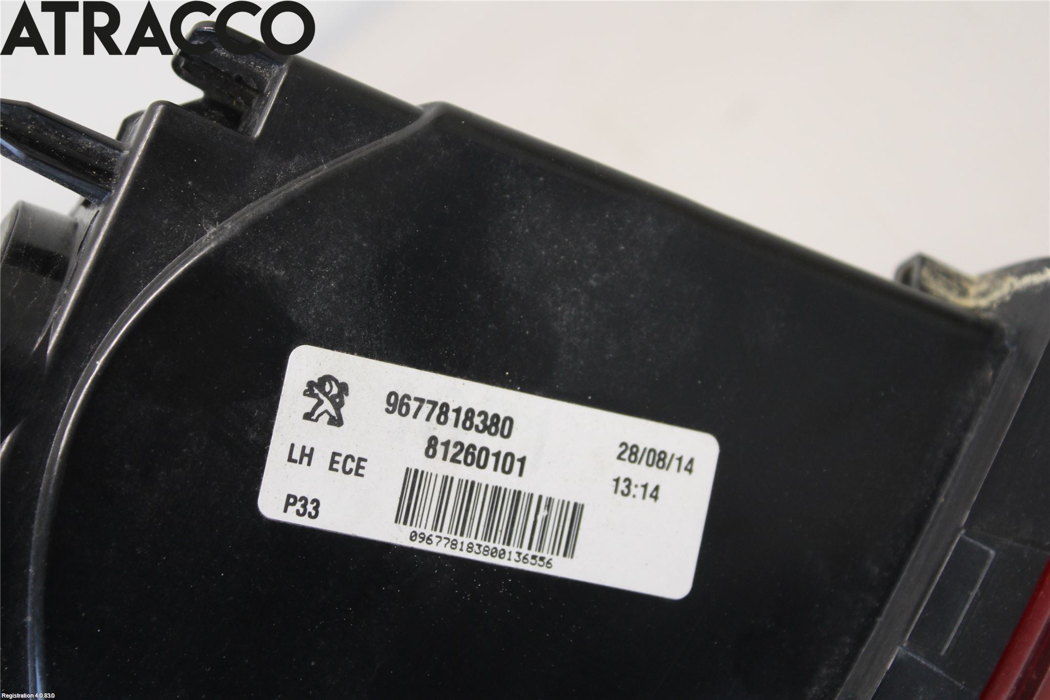 Peugeot 308 14-21 Baklykt Venstre  På Luke(Indre