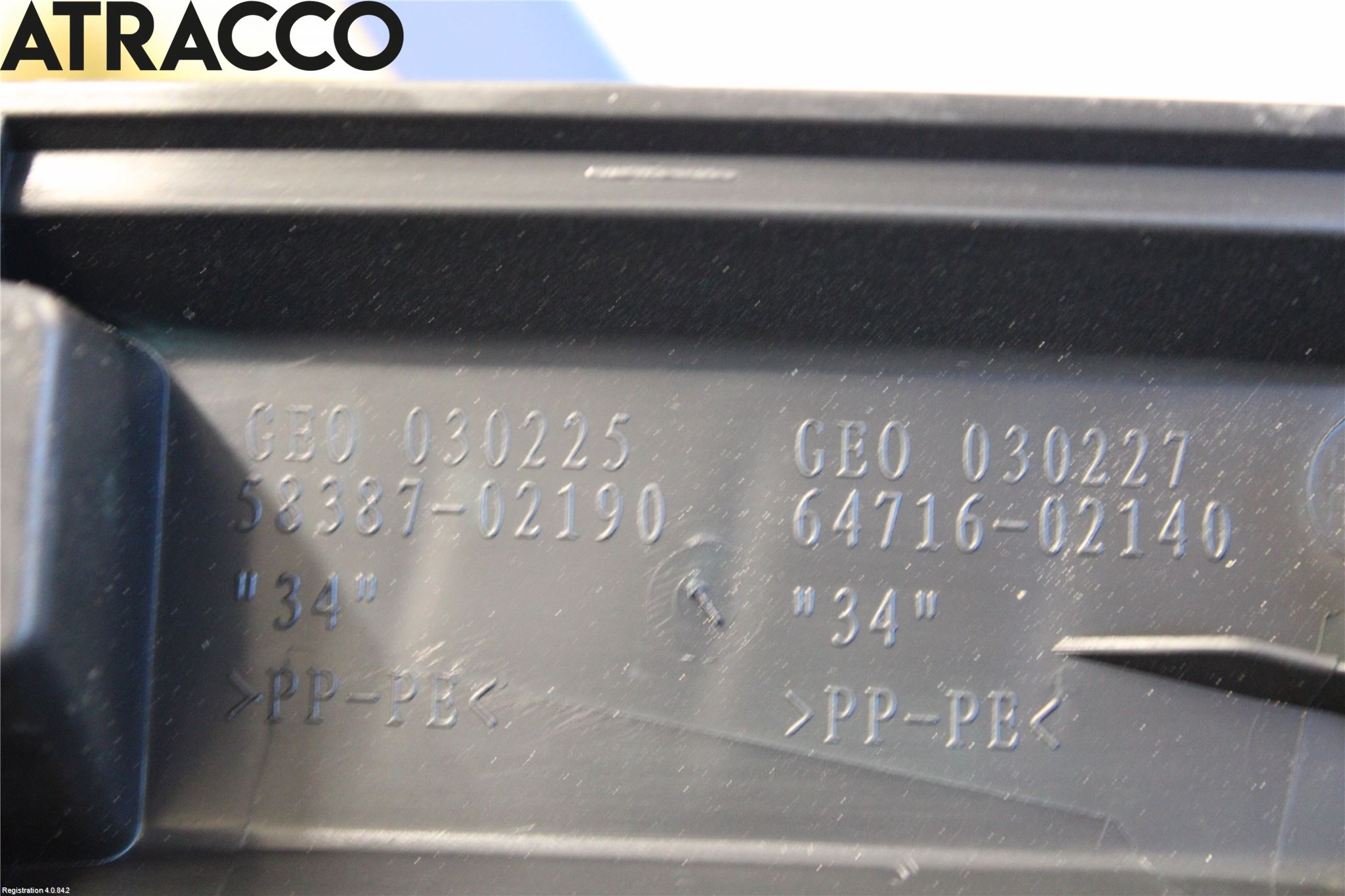 Toyota AURIS 13-19 Innr Bagasjeromkledsel