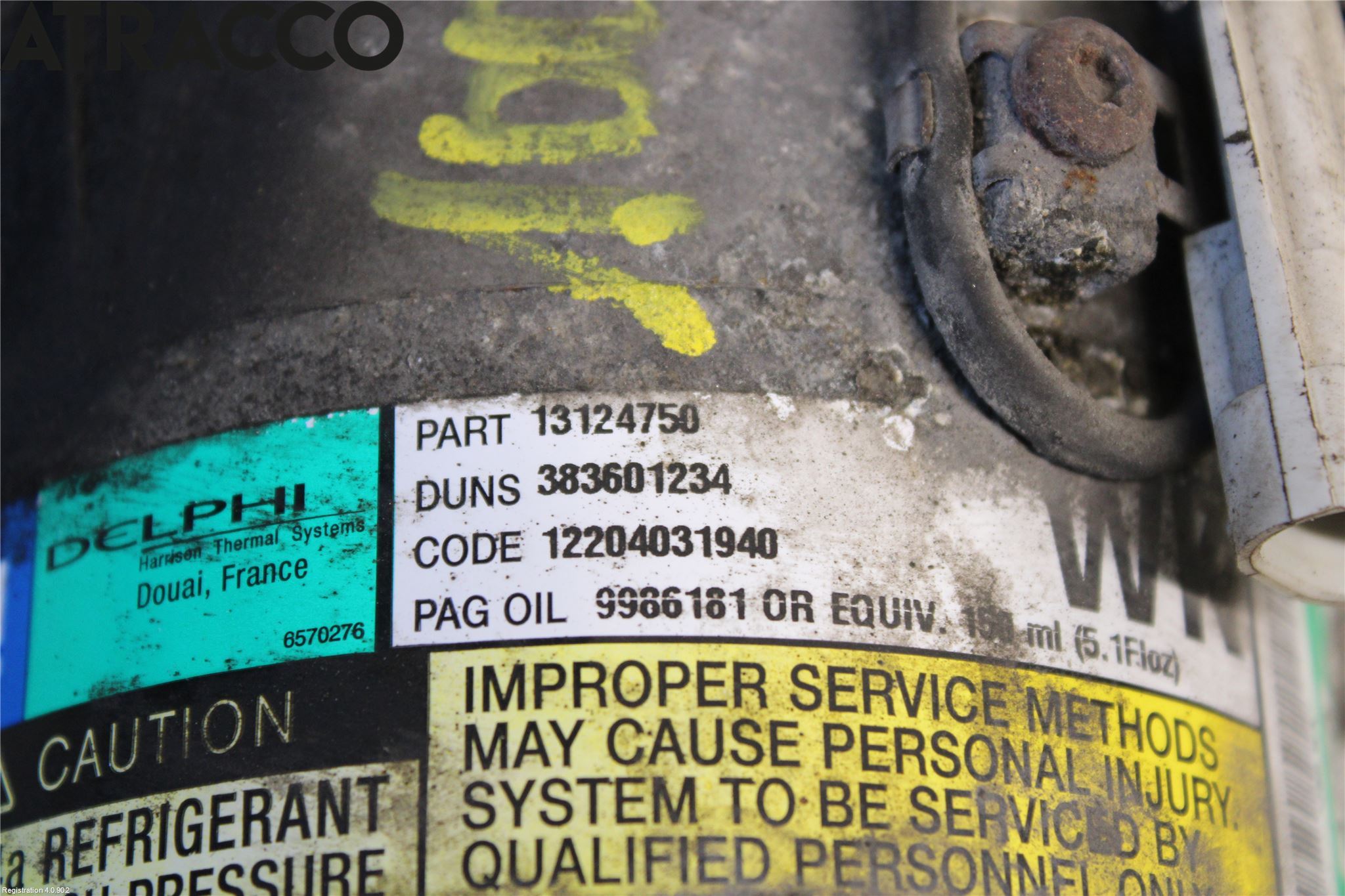 Opel ASTRA H 04-12 Varme Ac Kompressor