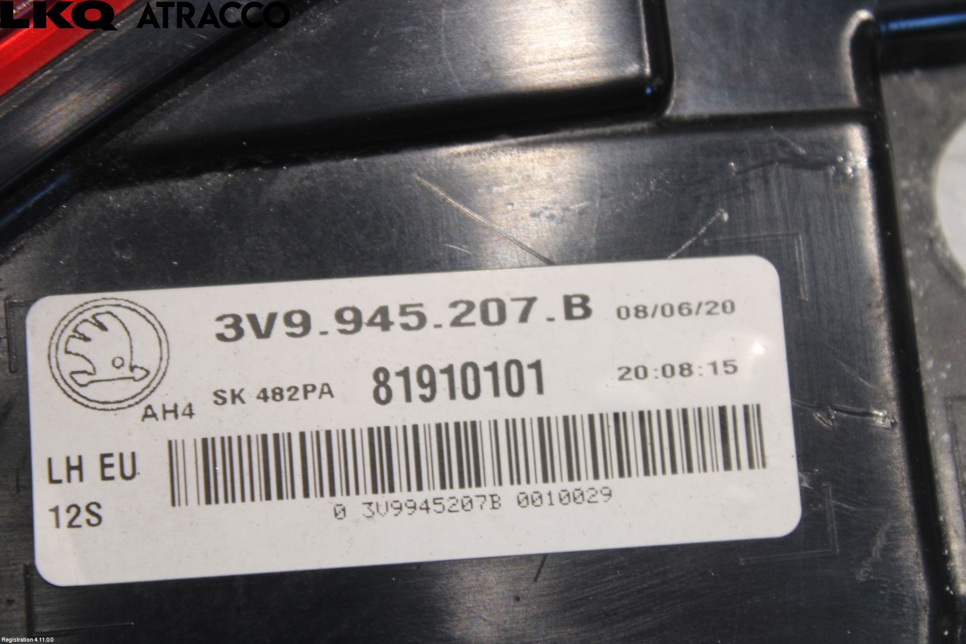 Skoda SUPERB 16-24 Baklykt Venstre