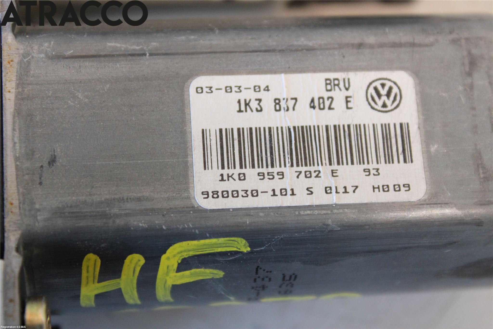 Volkswagen VW GOLF V 04-09 Vindusheismotor