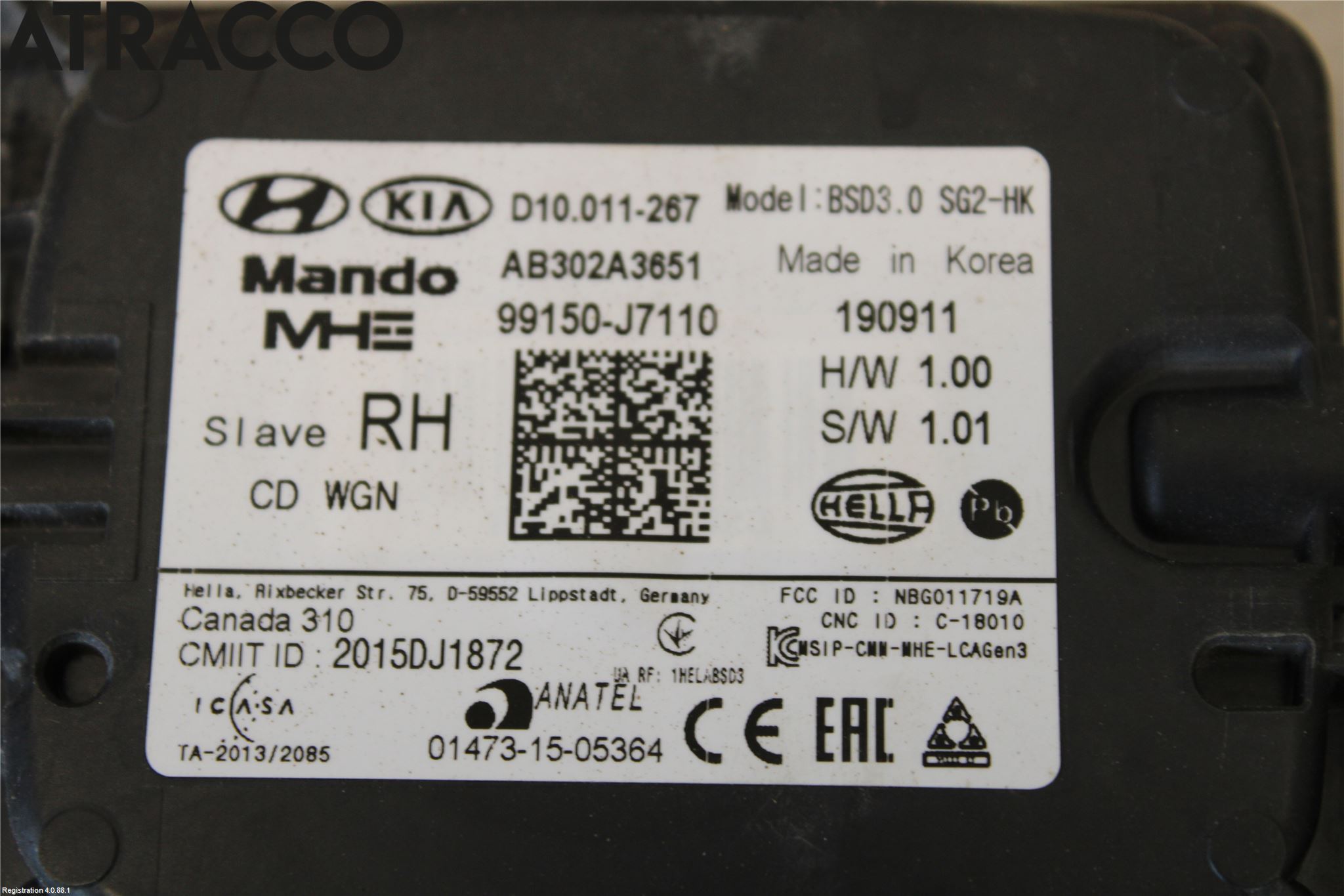 Kia CEED/CEED SW 19- Sensor Kollisjonsbeskyttelse