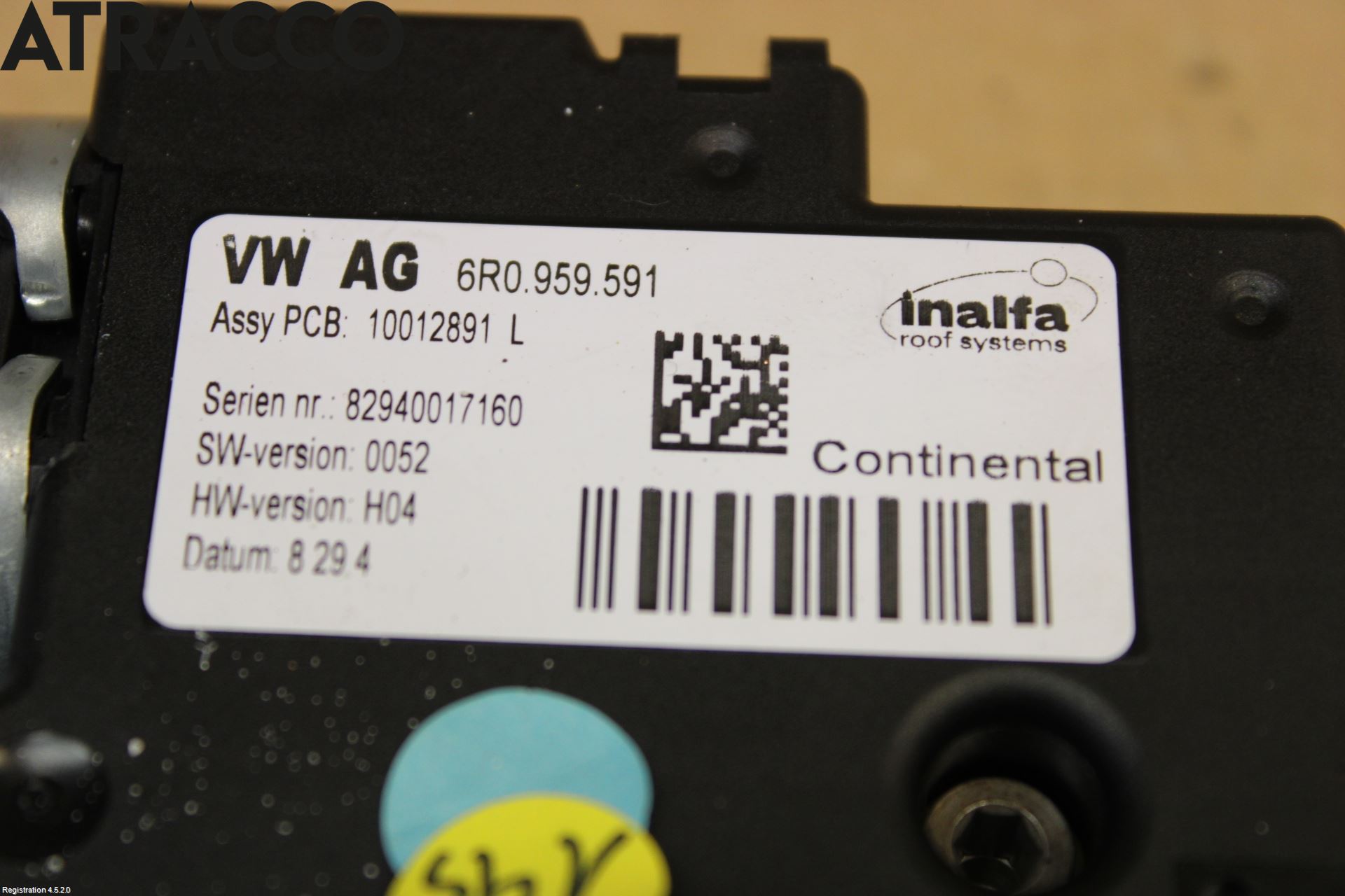 Volkswagen VW SCIROCCO 09-17 Takluke Motor