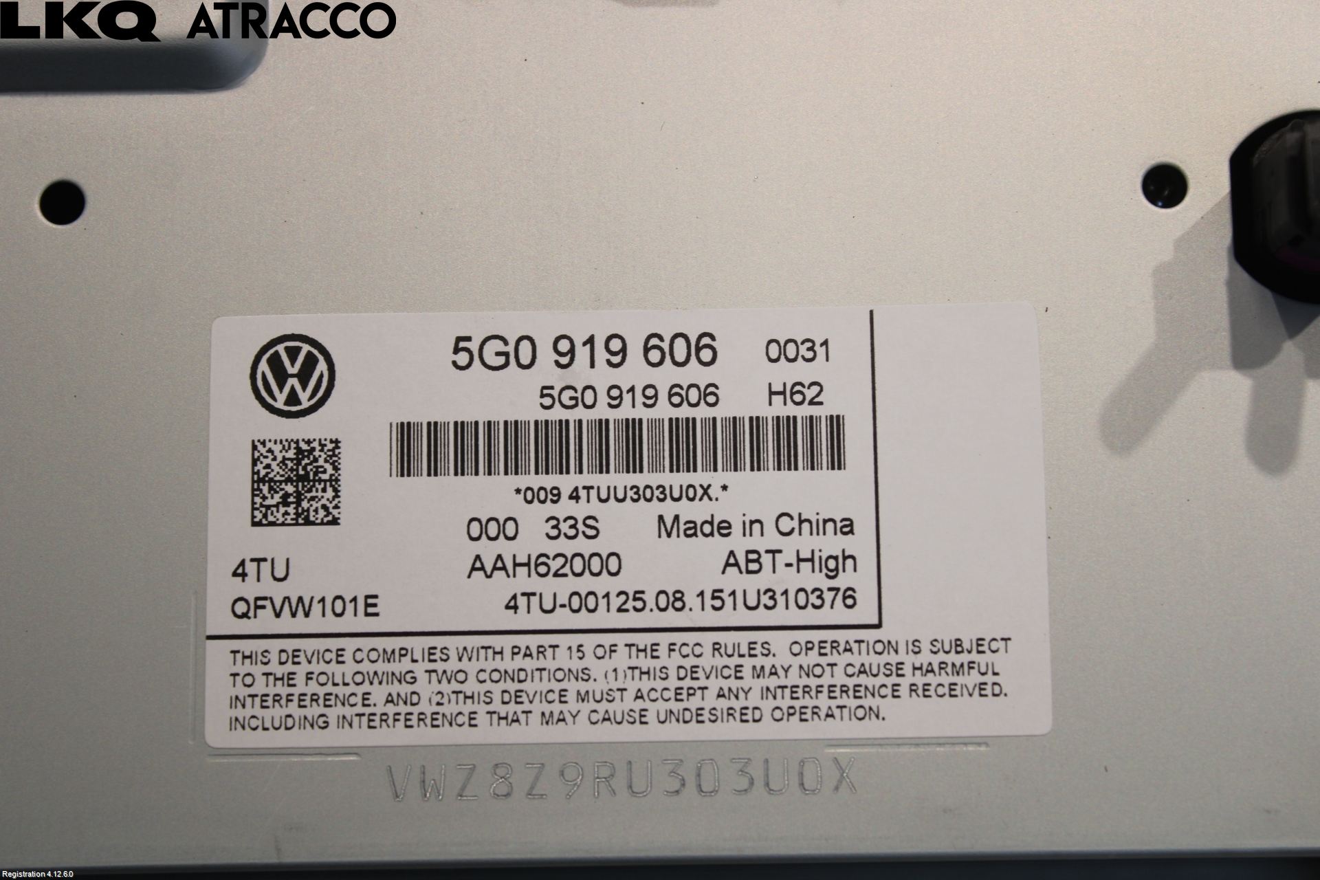 Volkswagen VW GOLF / E-GOLF VII 13-20 Multifunktionsdisplay