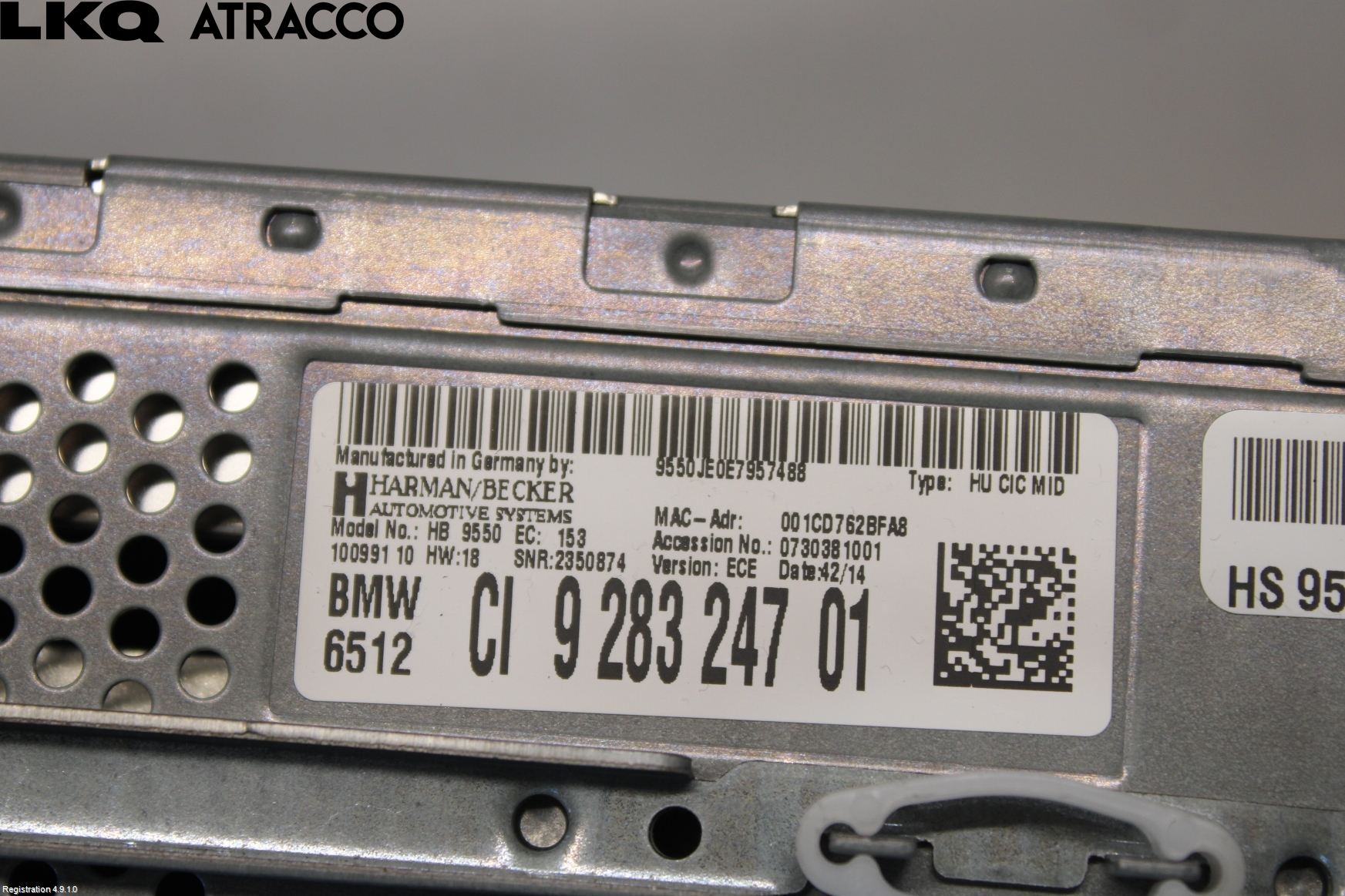 BMW X1 E84 10-15 Stereo Radio Med Cd