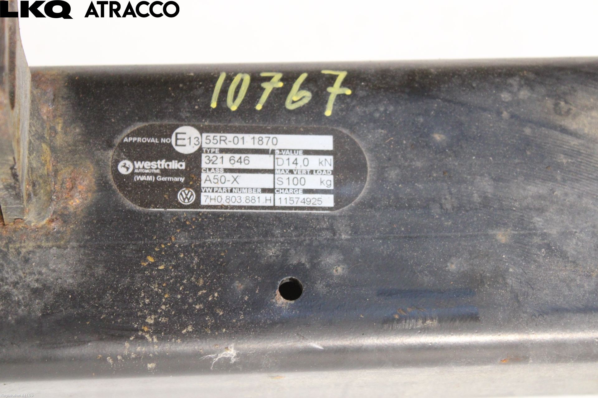 Volkswagen VW TRANSP/CARAVELLE (T6) 16-22 Tilhengerfeste