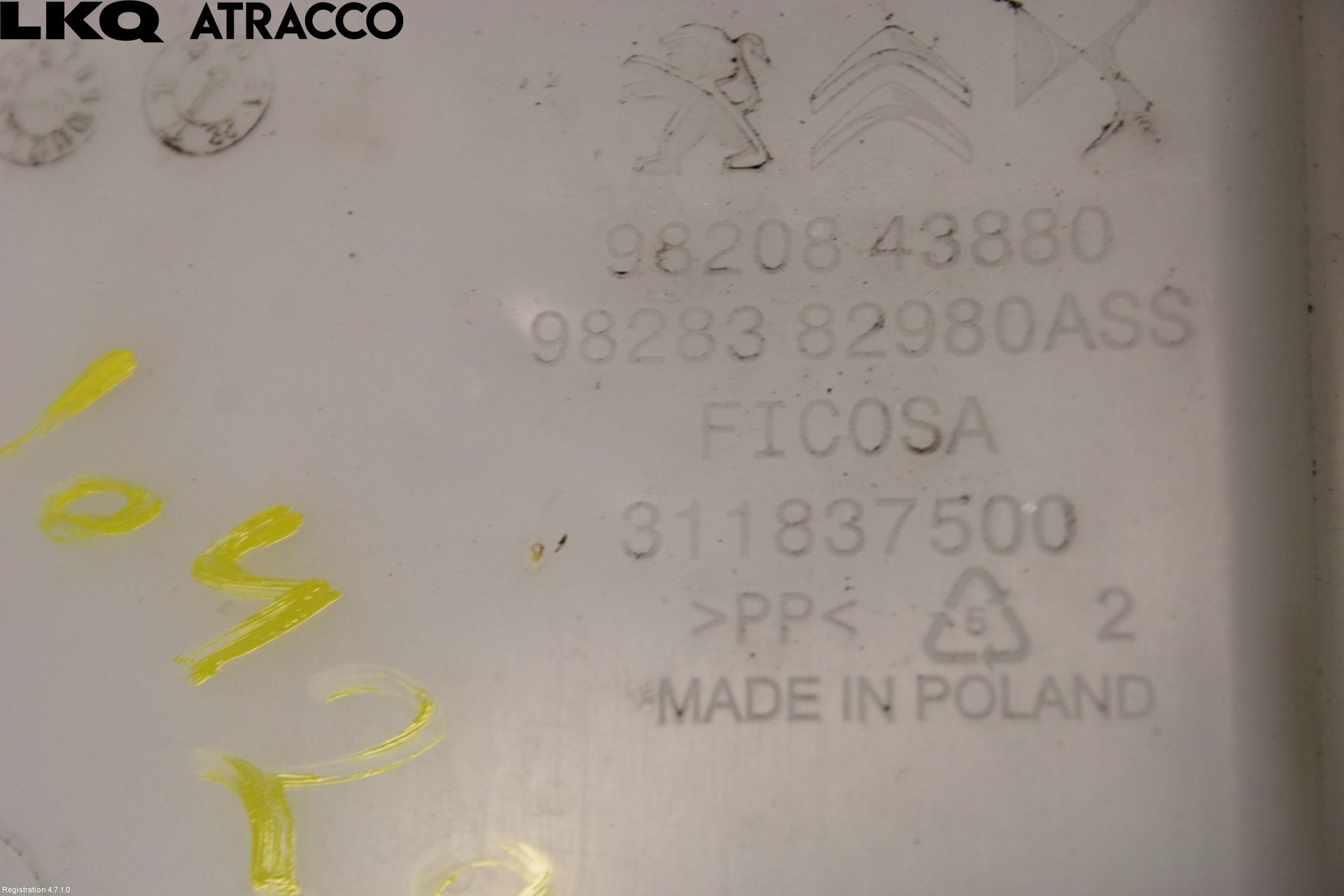 Peugeot 208/E-208 20- Spylerbeholder Frontrute