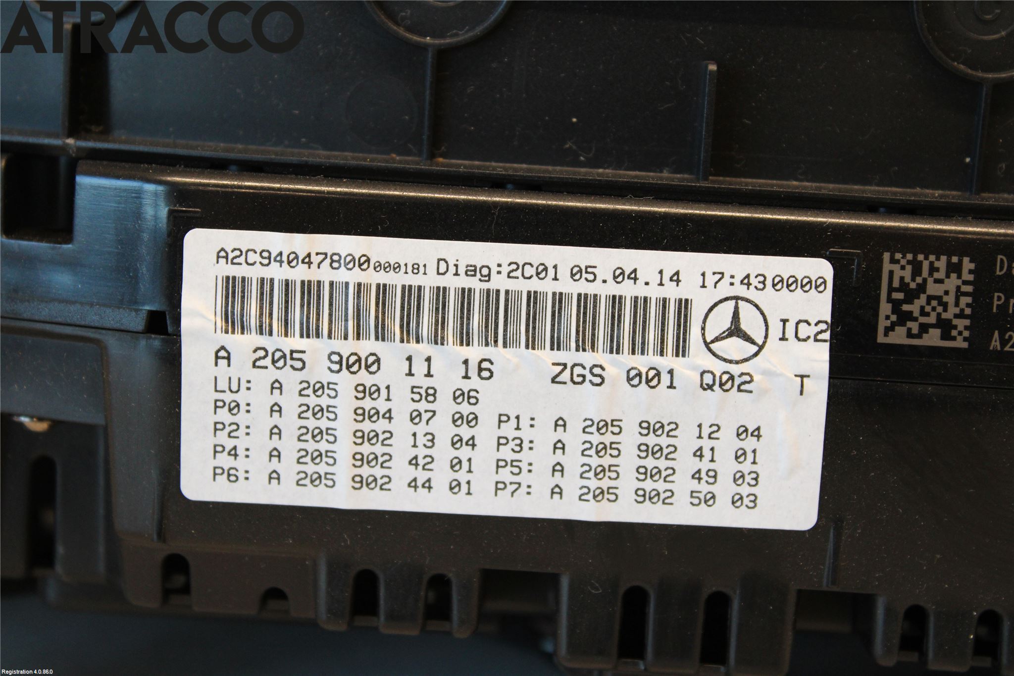 Mercedes-Benz MB C-KLASS (W205) 14-21 Instr Kombinert