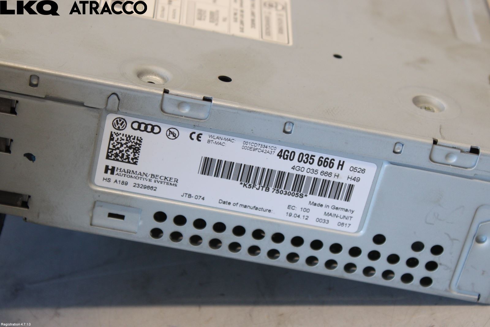 Audi A6 ALLROAD 12-18 Stereo Radio Med Cd