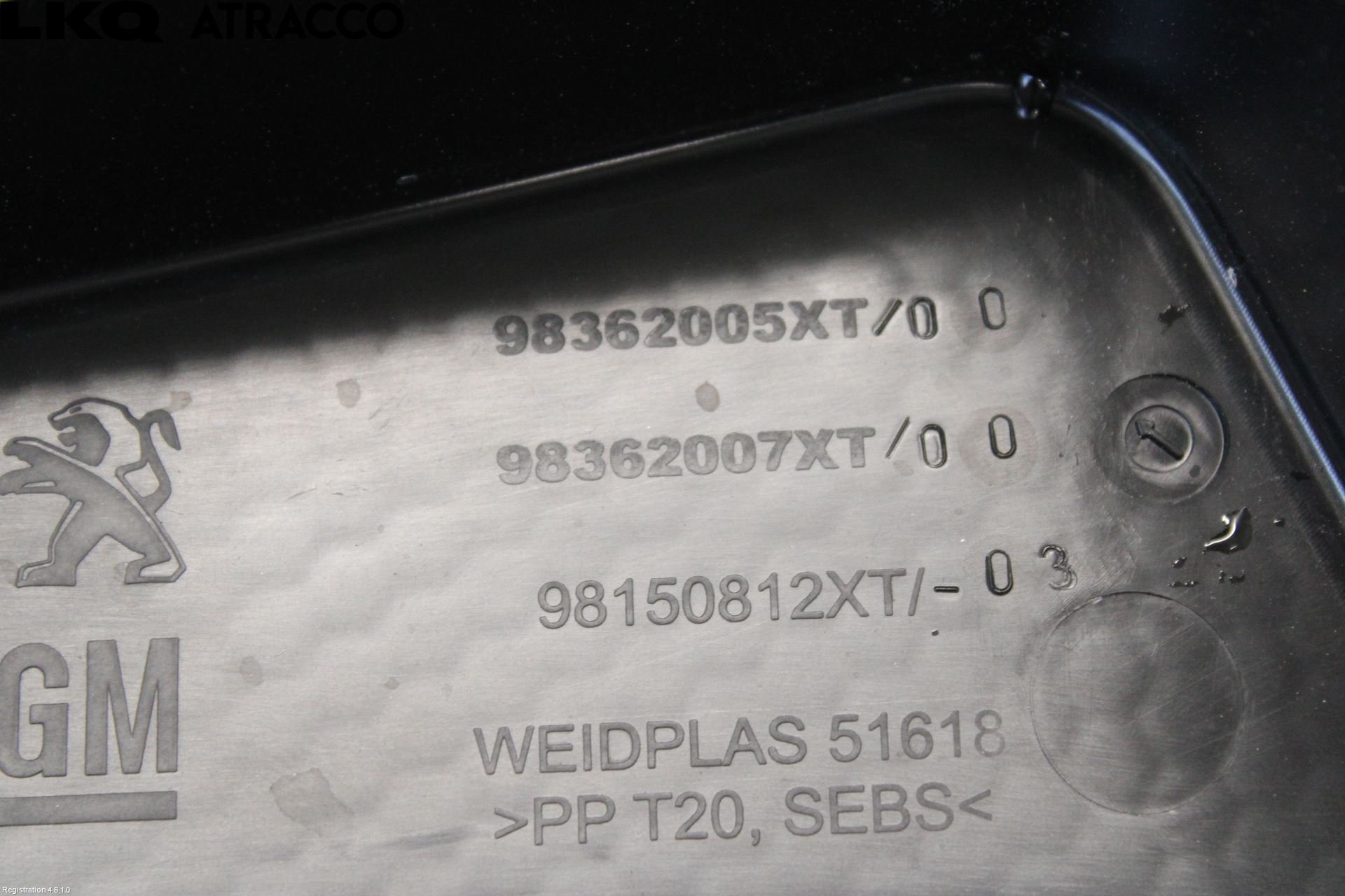 Opel GRANDLAND X 18- Visker Deksel-Grill-Under Frr