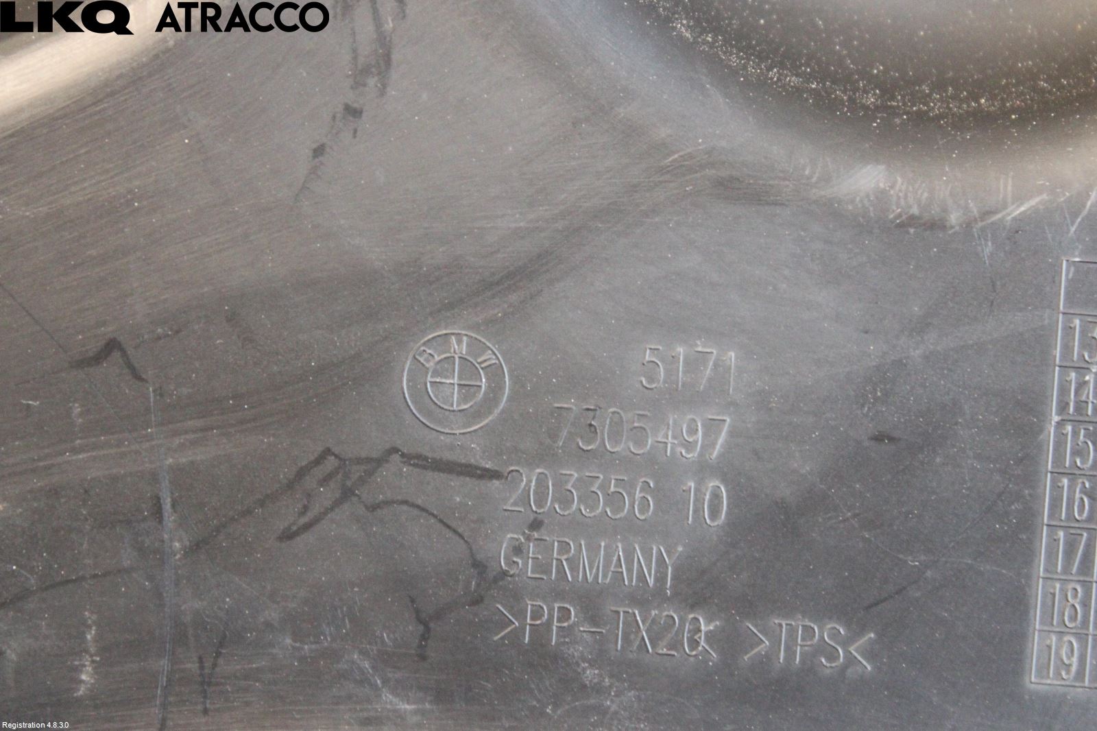 BMW 2 F45 Active Tourer 14-21 Visker Deksel-Grill-Under Frr