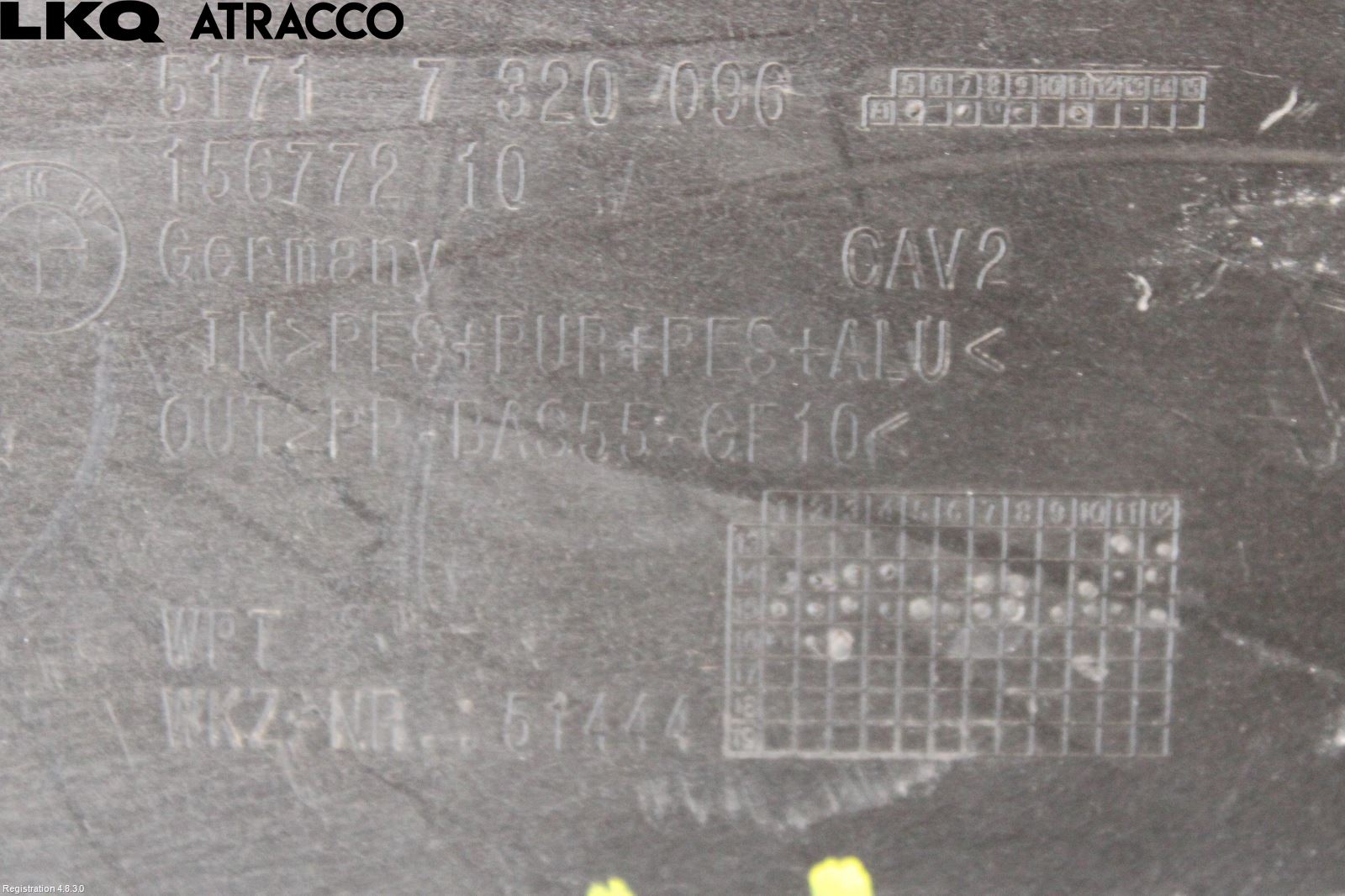 BMW 2 F45 Active Tourer 14-21 Visker Deksel-Grill-Under Frr