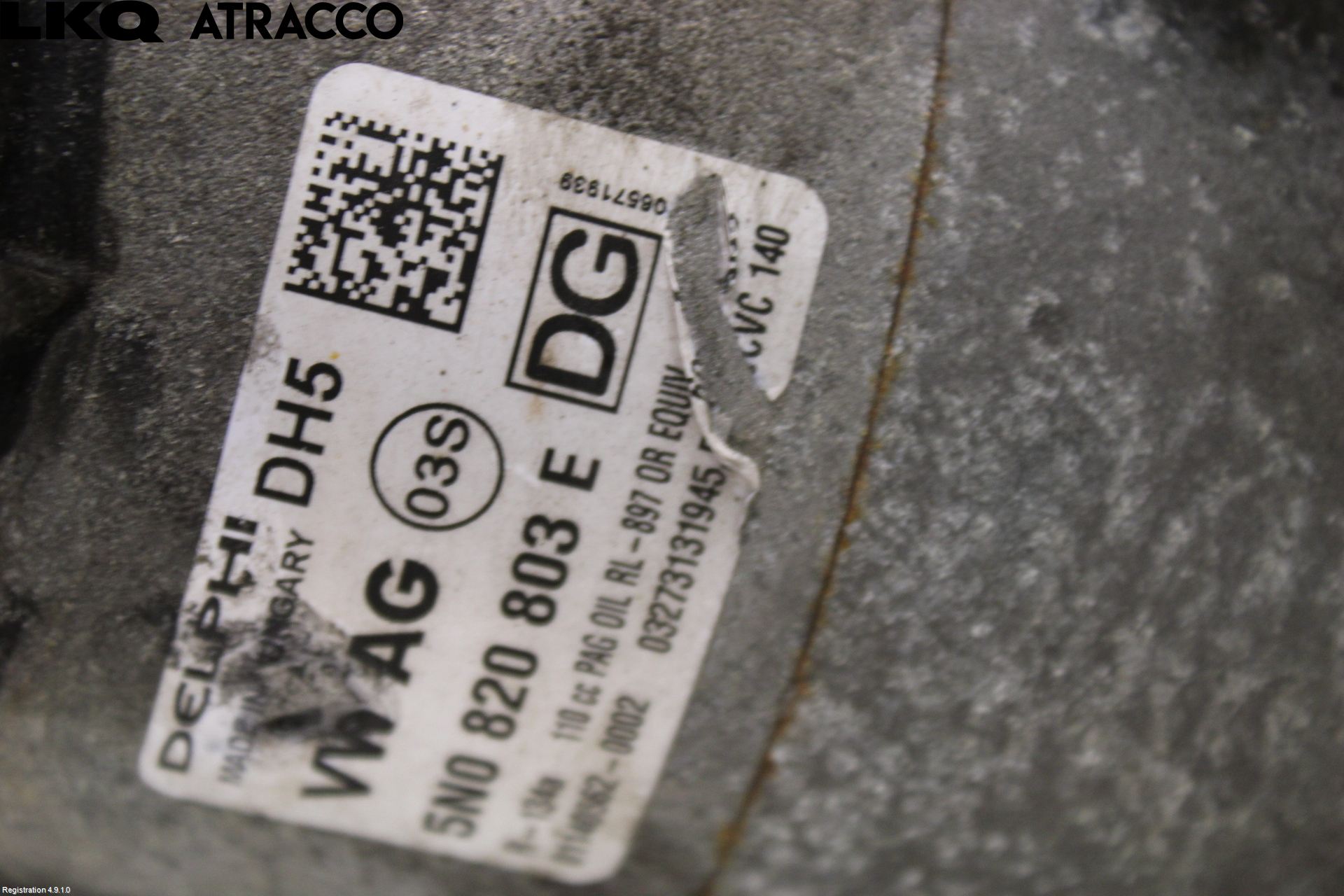 Volkswagen VW PASSAT 11-14 Varme Ac Kompressor