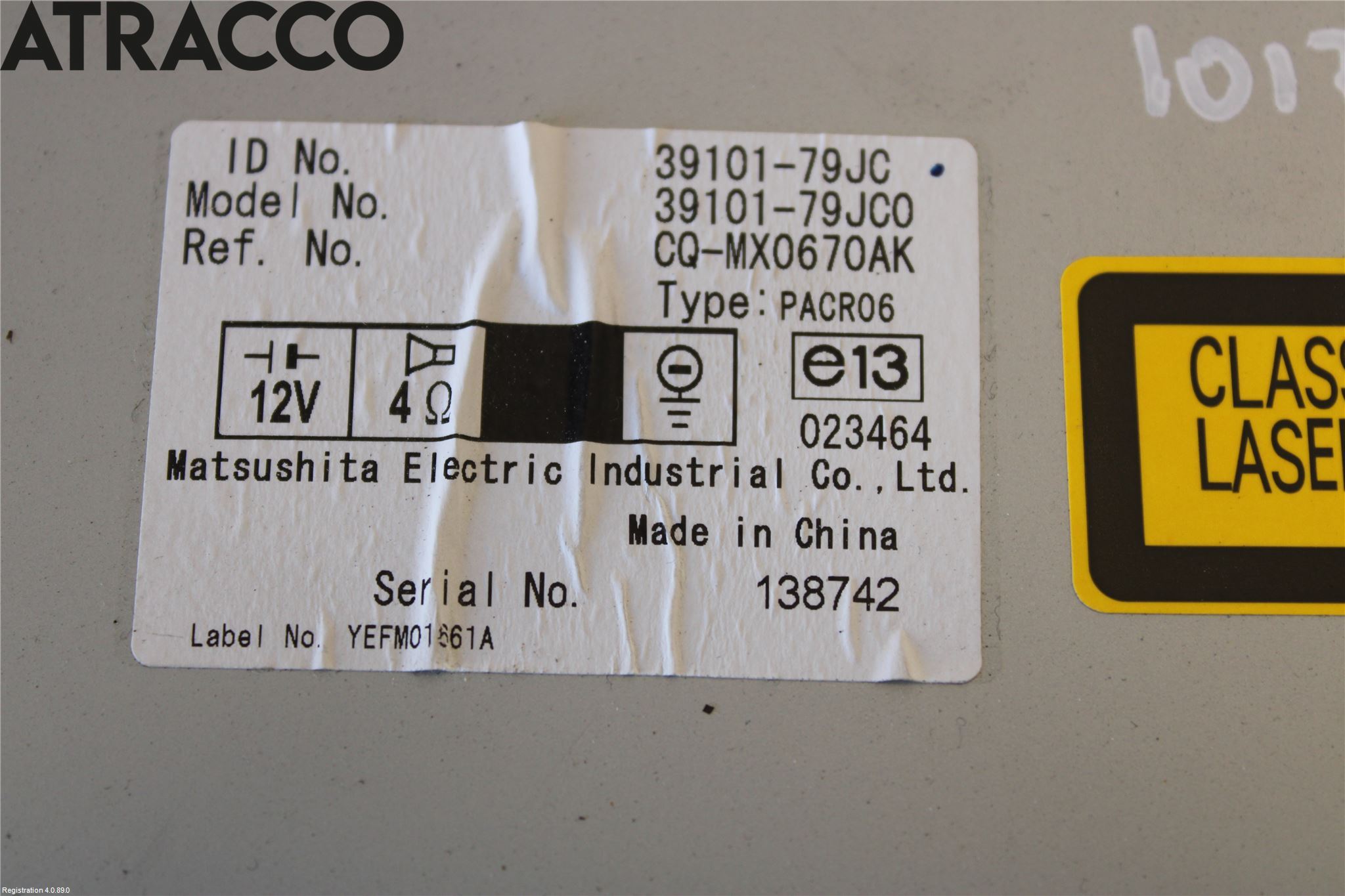 Suzuki SX4 10-13 Stereo Radio Med Cd