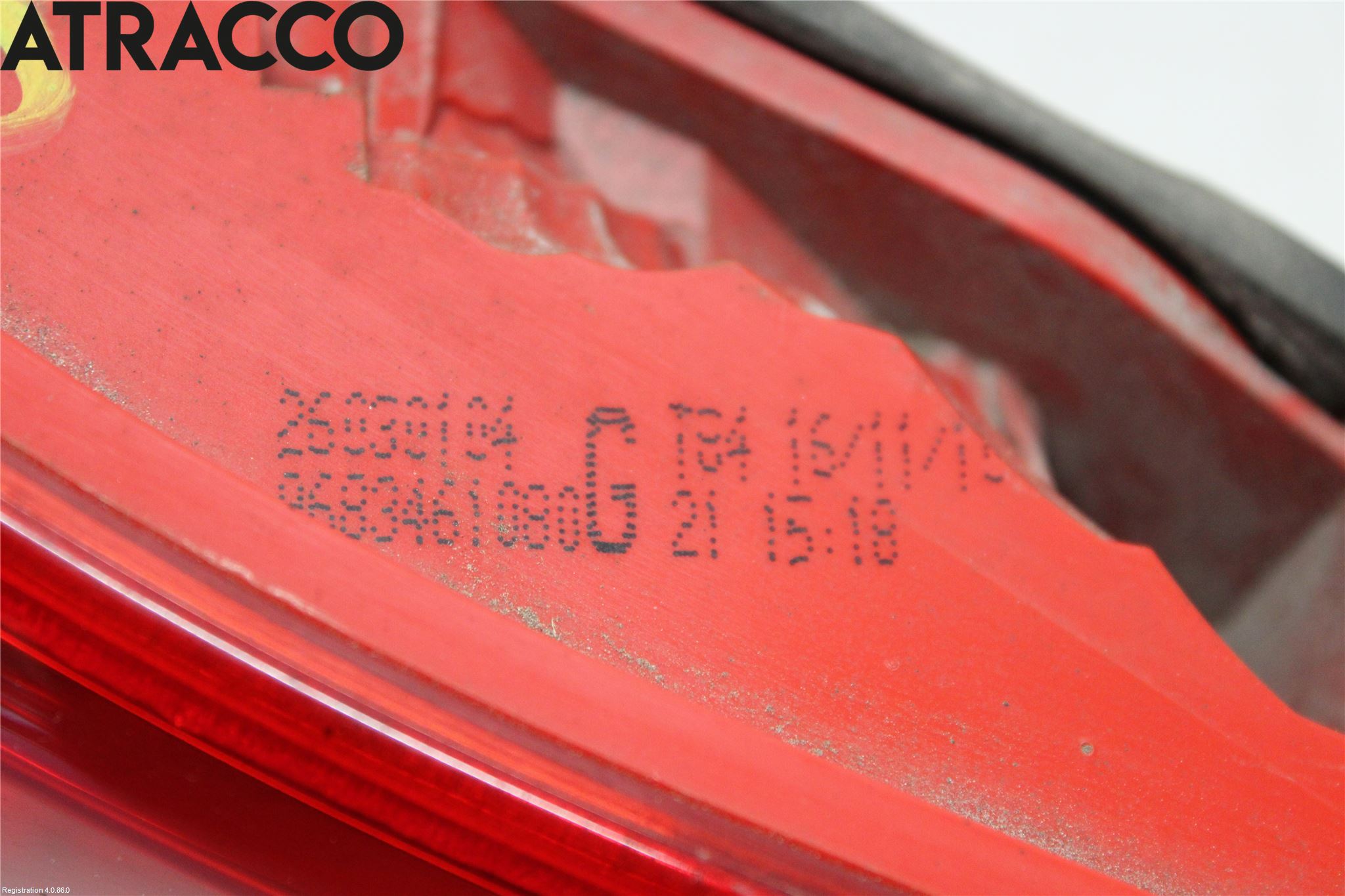 Peugeot 3008 09-16 Baklykt Venstre  På Luke(Indre