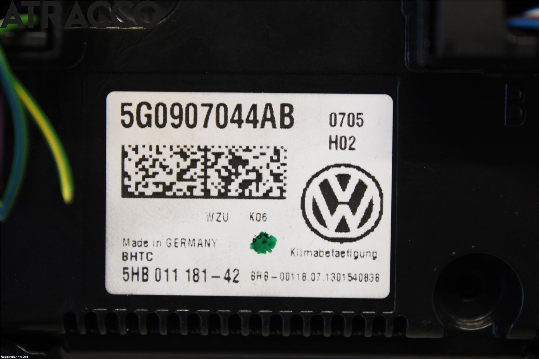 Volkswagen VW GOLF / E-GOLF VII 13-20 Varme Ac Betjening-Display