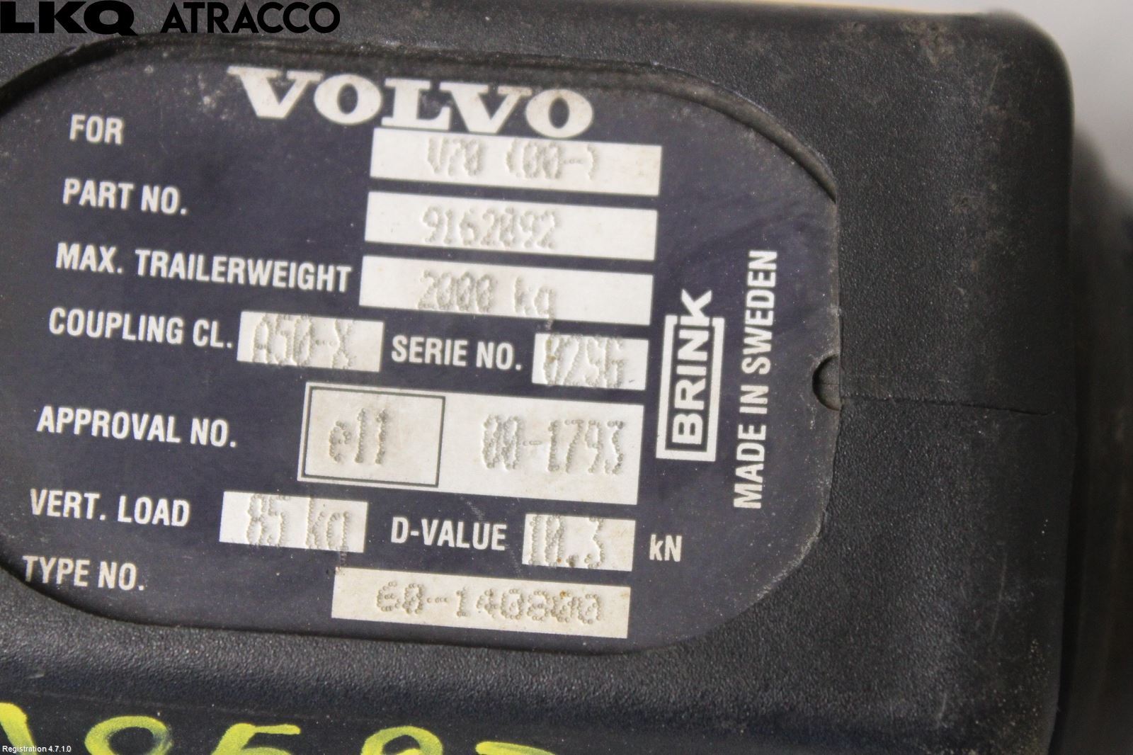 Volvo V70 00-04 Tilhengerfeste