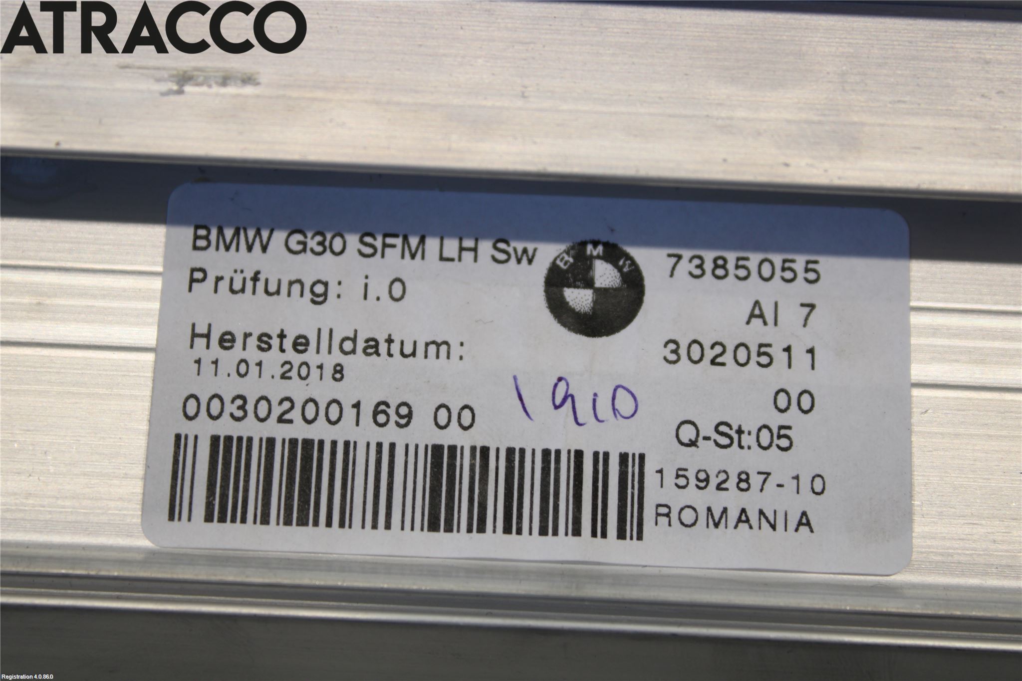 BMW 5 G30/G31/F90 17-23 Innr Solskjerm