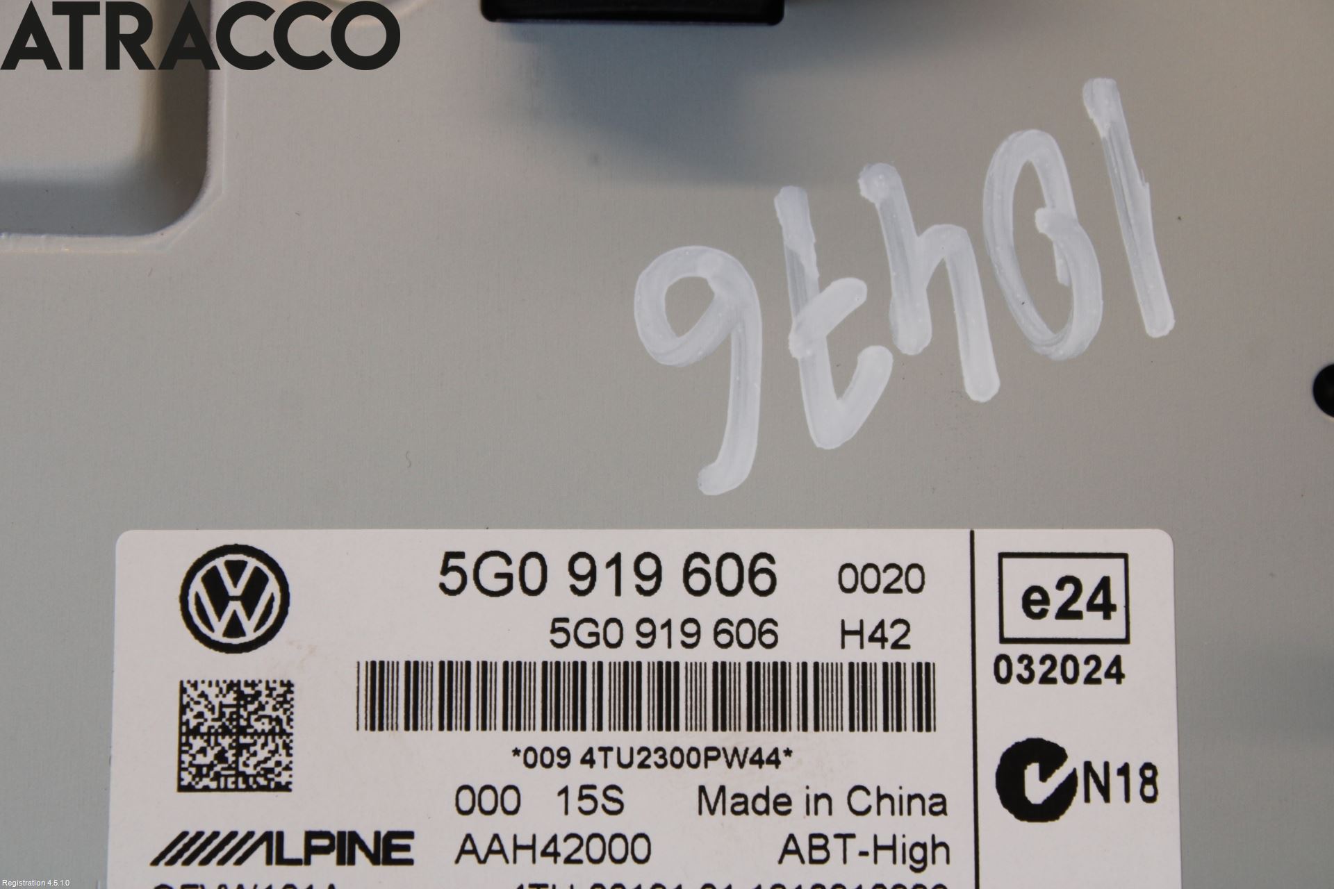 Volkswagen VW GOLF / E-GOLF VII 13-20 Multifunktionsdisplay