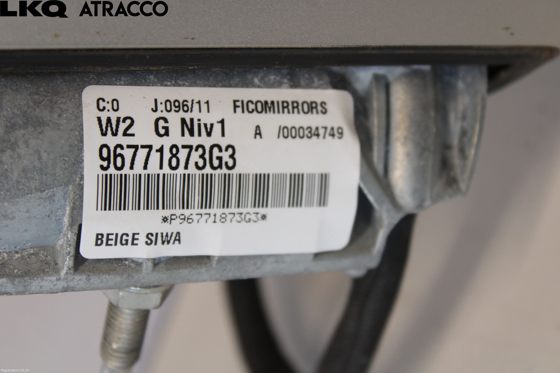 Peugeot 508 11-18 Speil V M-El Justering