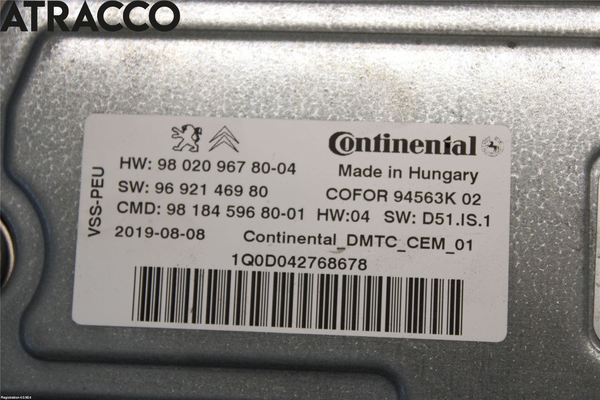 Citroen JUMPY 07-16 Styreenhet Øvrig