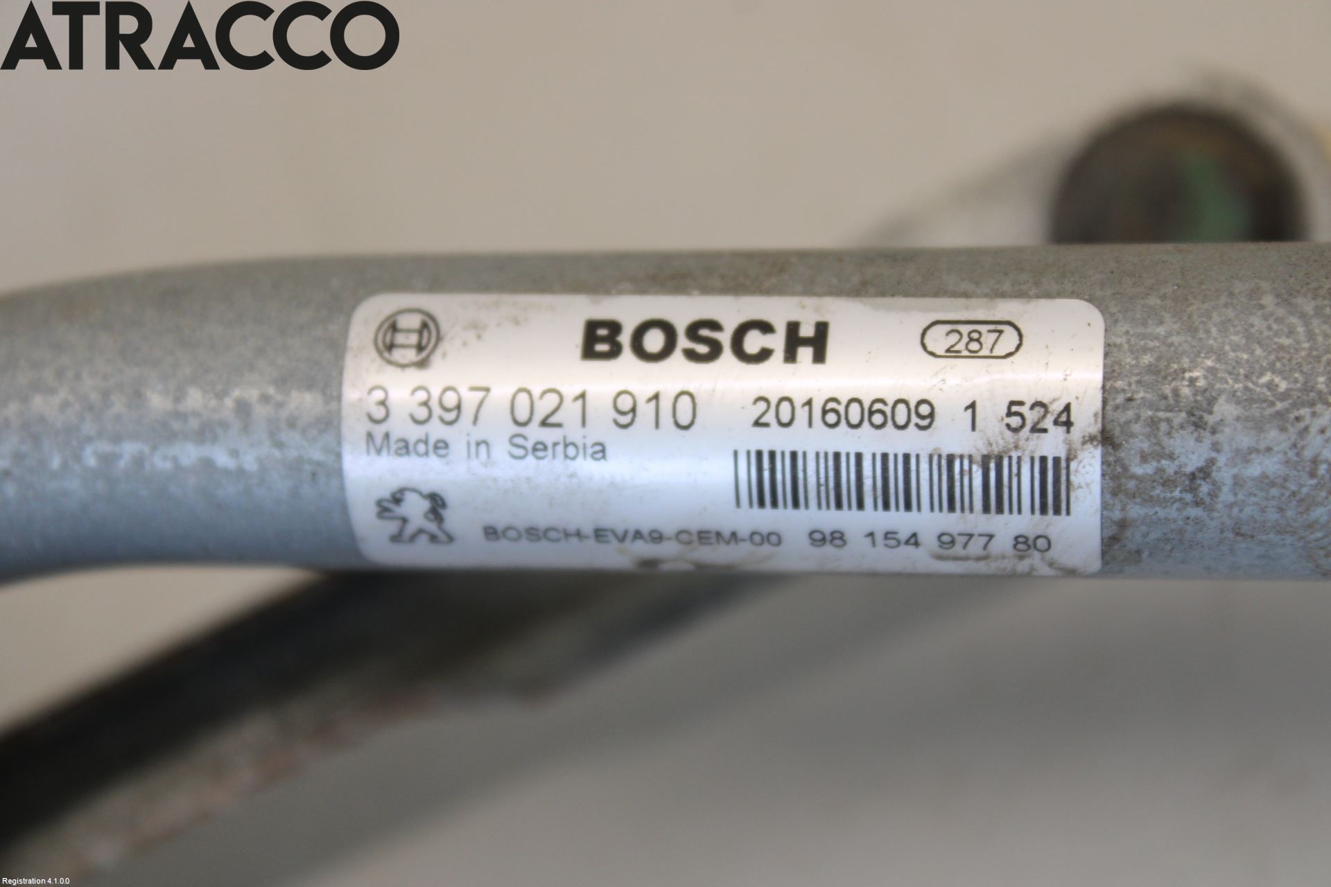 Peugeot 2008 13-20 Viskermotor Frontrute