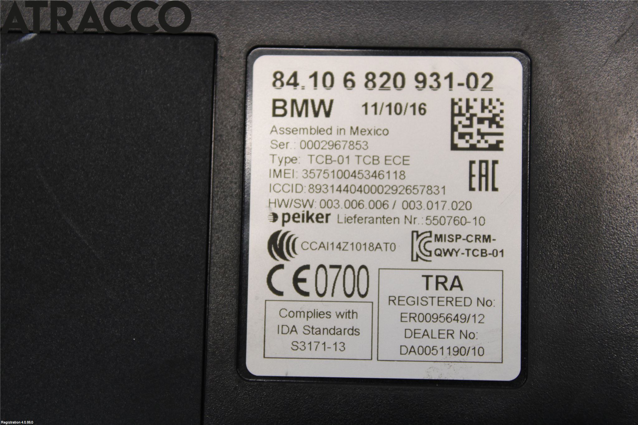 BMW i3 I01 13-22 Styreenhet Tale