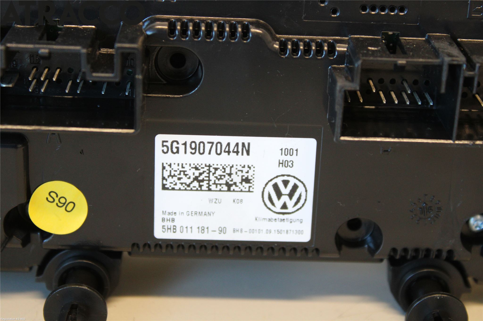 Volkswagen VW GOLF / E-GOLF VII 13-20 Varme Ac Betjening-Display