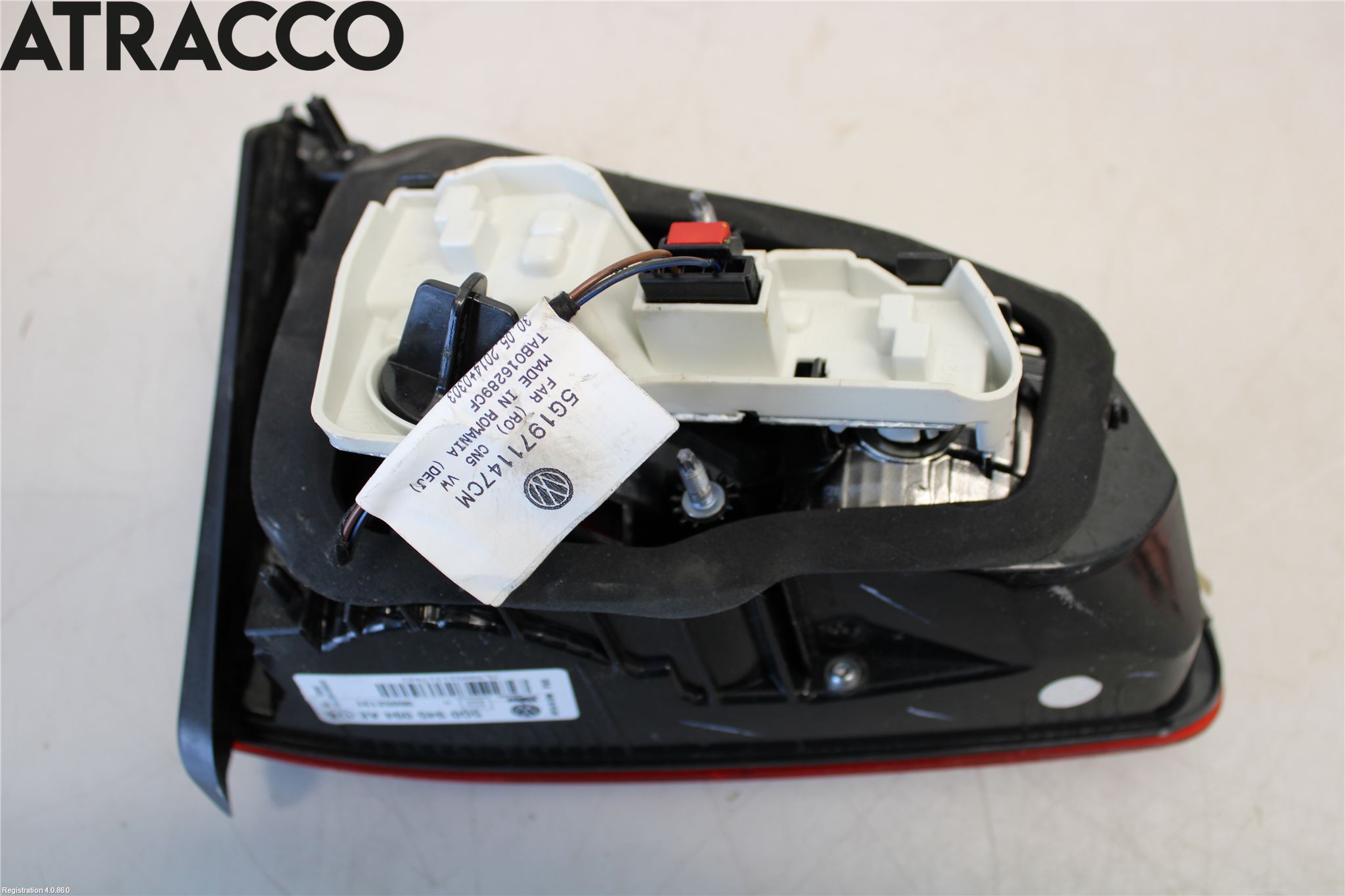 Volkswagen VW GOLF / E-GOLF VII 13-20 Baklykt Høyre  På Luke(Indre)