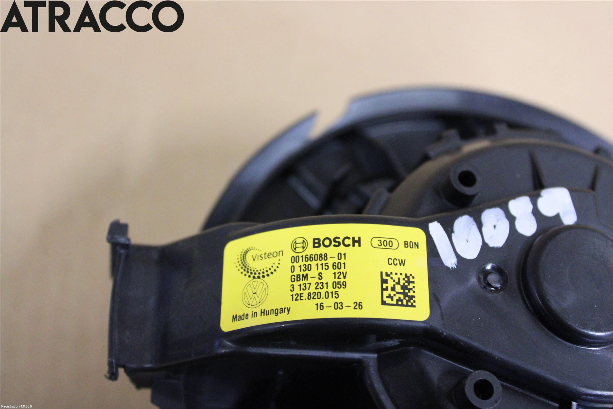 Volkswagen VW UP! / E-UP! Varme Ac Varmeapparatvifte