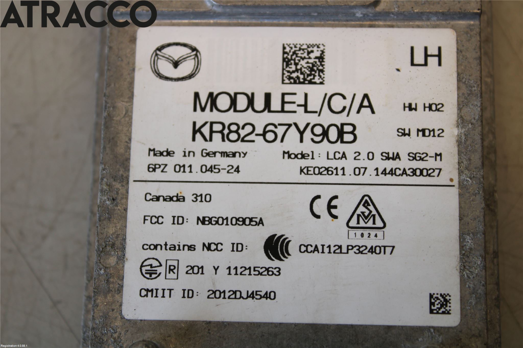 Mazda CX-5 12-17 Sensor Kollisjonsbeskyttelse