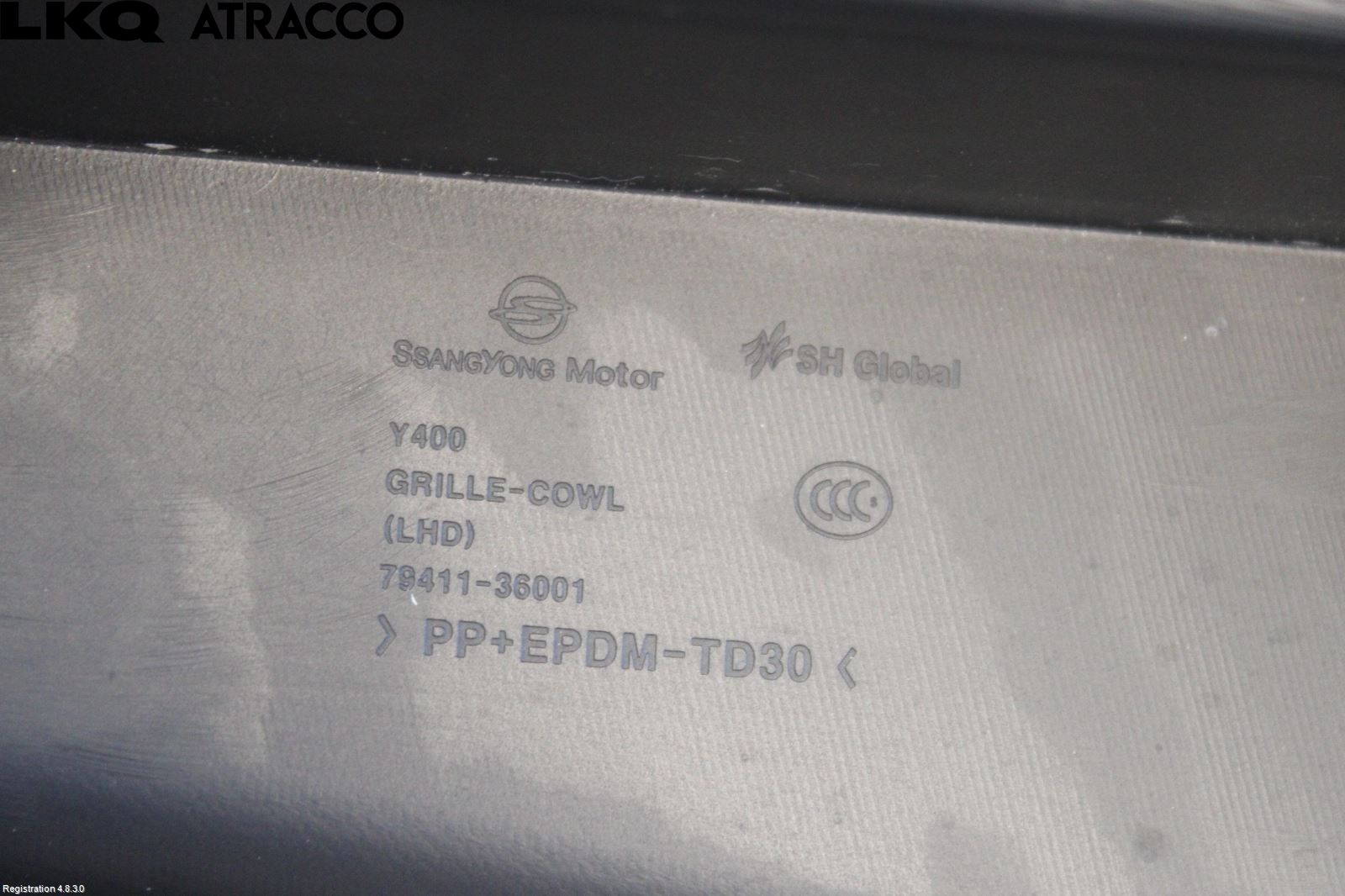 SsangYong SSANG YONG MUSSO Visker Deksel-Grill-Under Frr