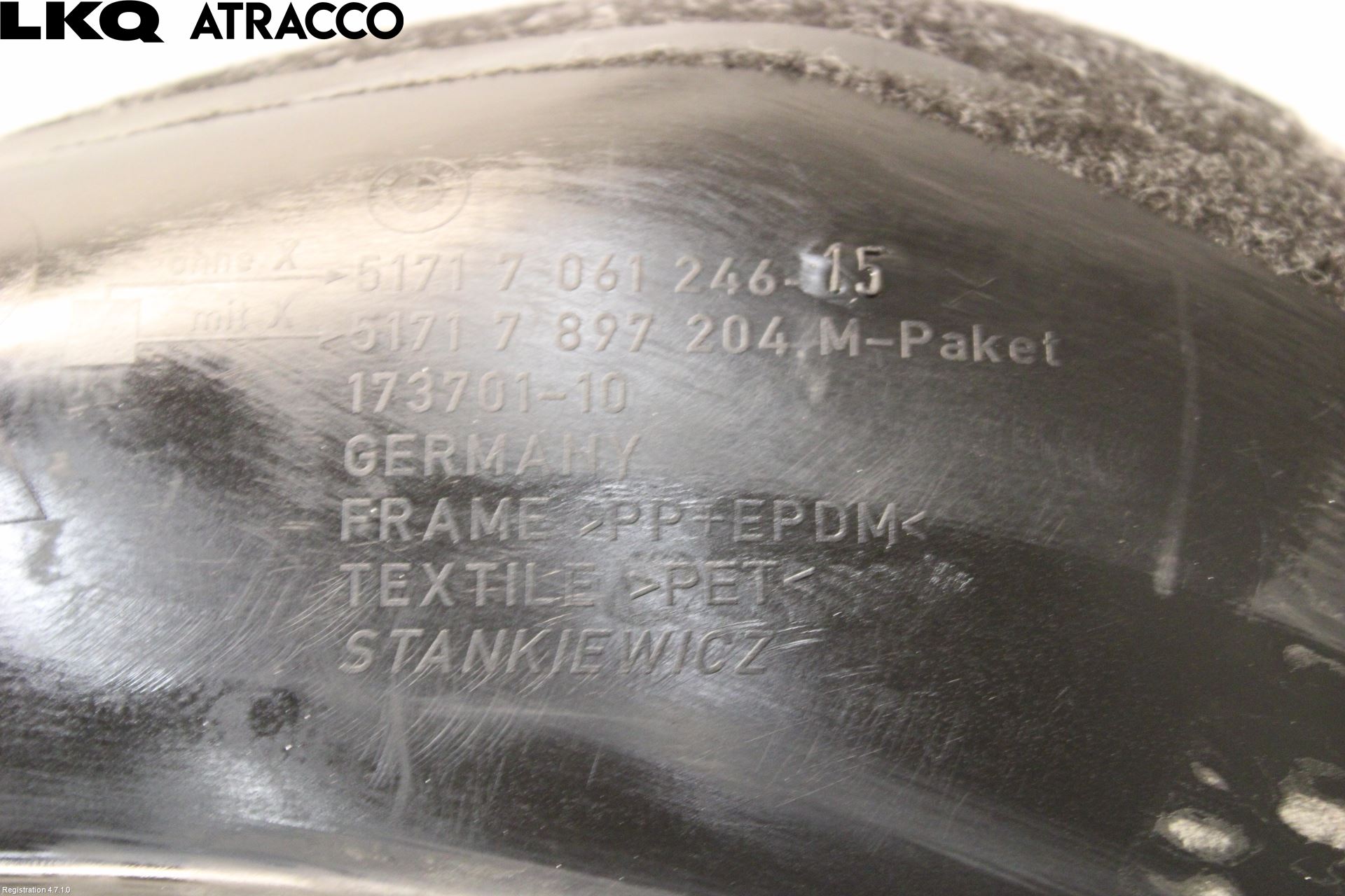 BMW 5 E60/61 Sed/Tou 02-10 Skjerm Indre