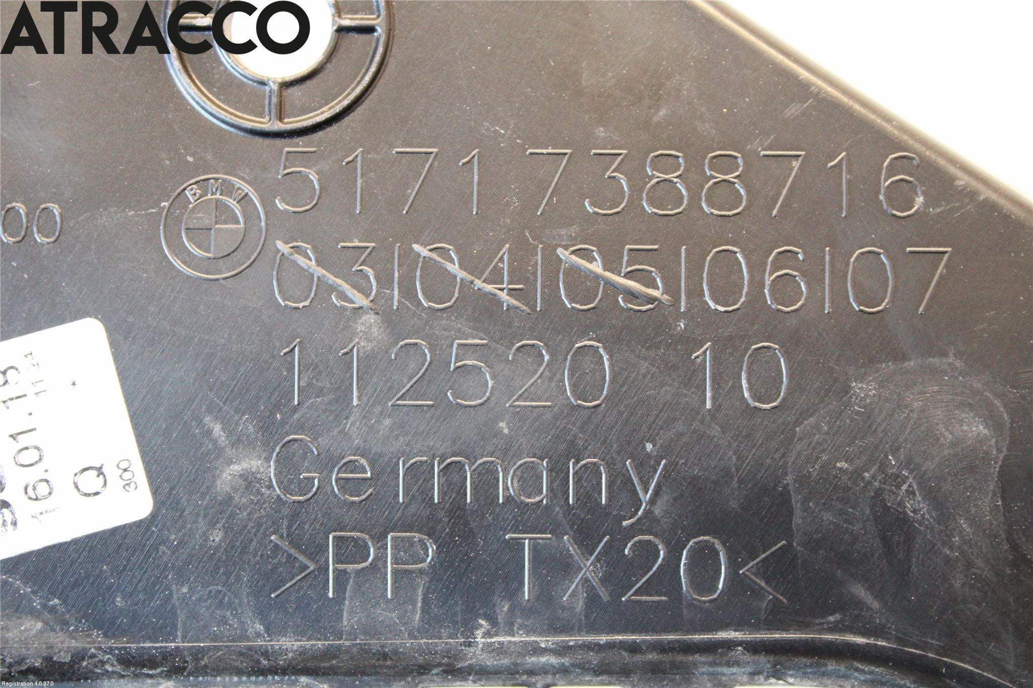 BMW 5 G30/G31/F90 17-23 Visker Deksel-Grill-Under Frr