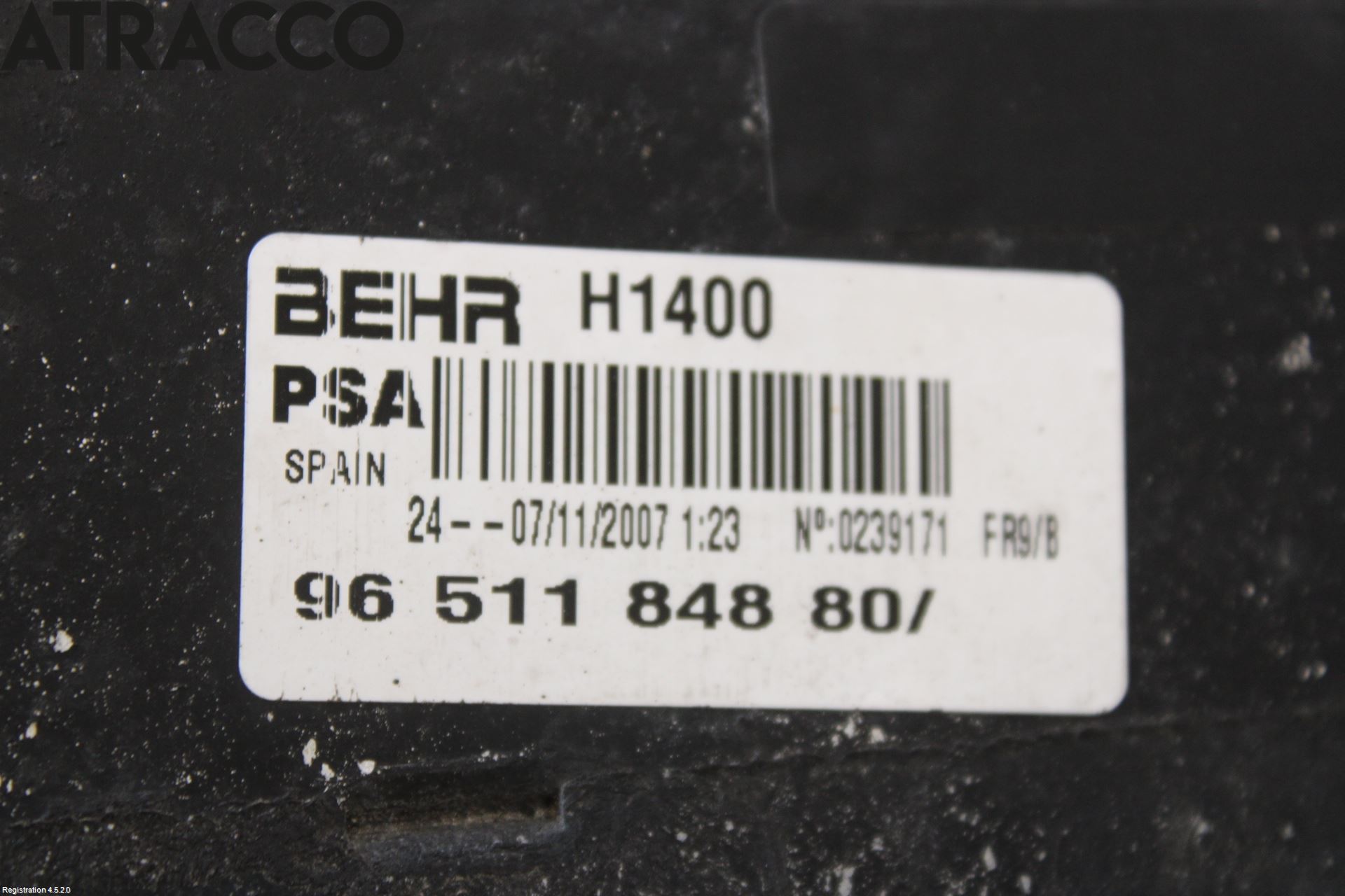 Peugeot 207 Intercooler Radiator